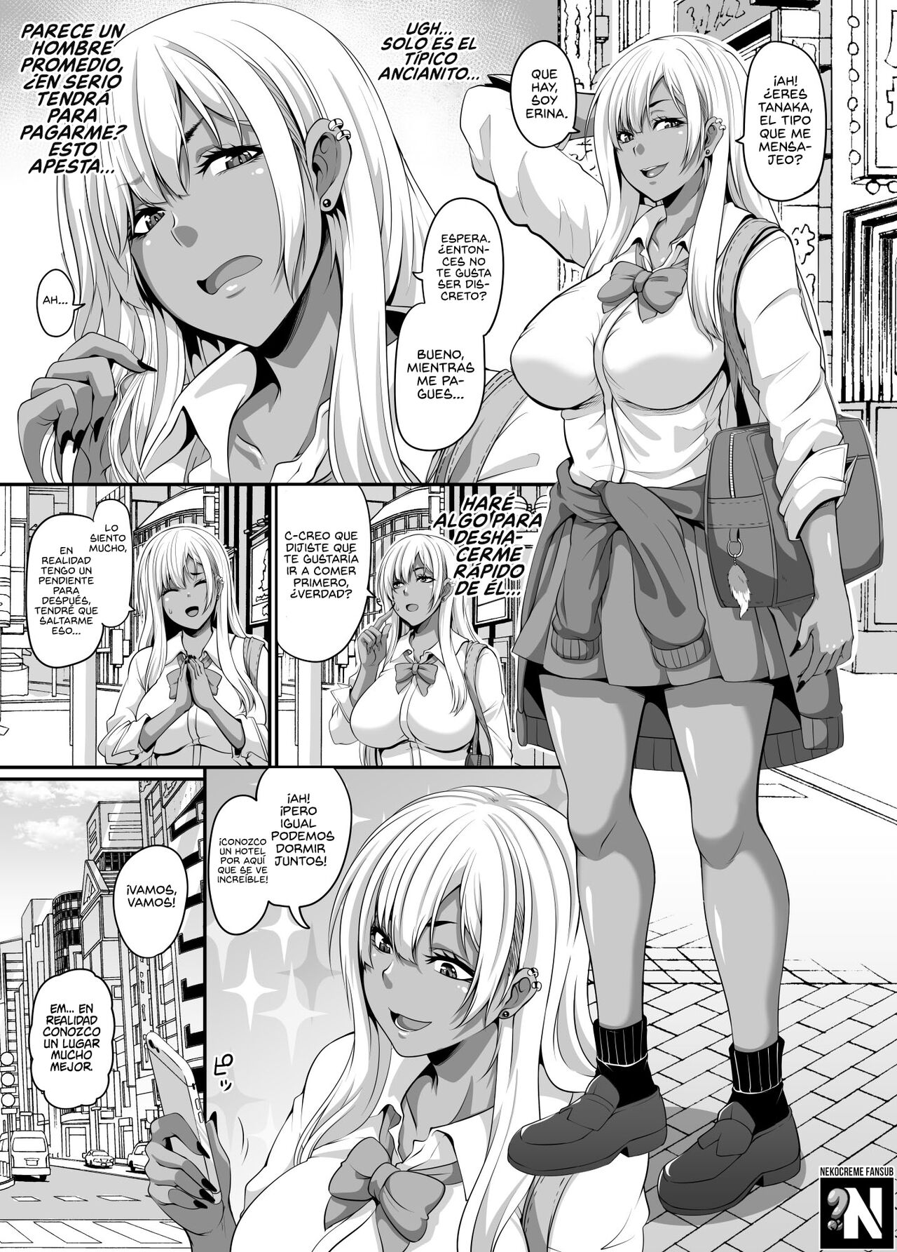 Papa Katsu Gyaru to Kimeseku kara no Ran Pako | Un Sugar Daddy y las colegialas Gyaru que pagan para tener una Orgía con Él - Page 3