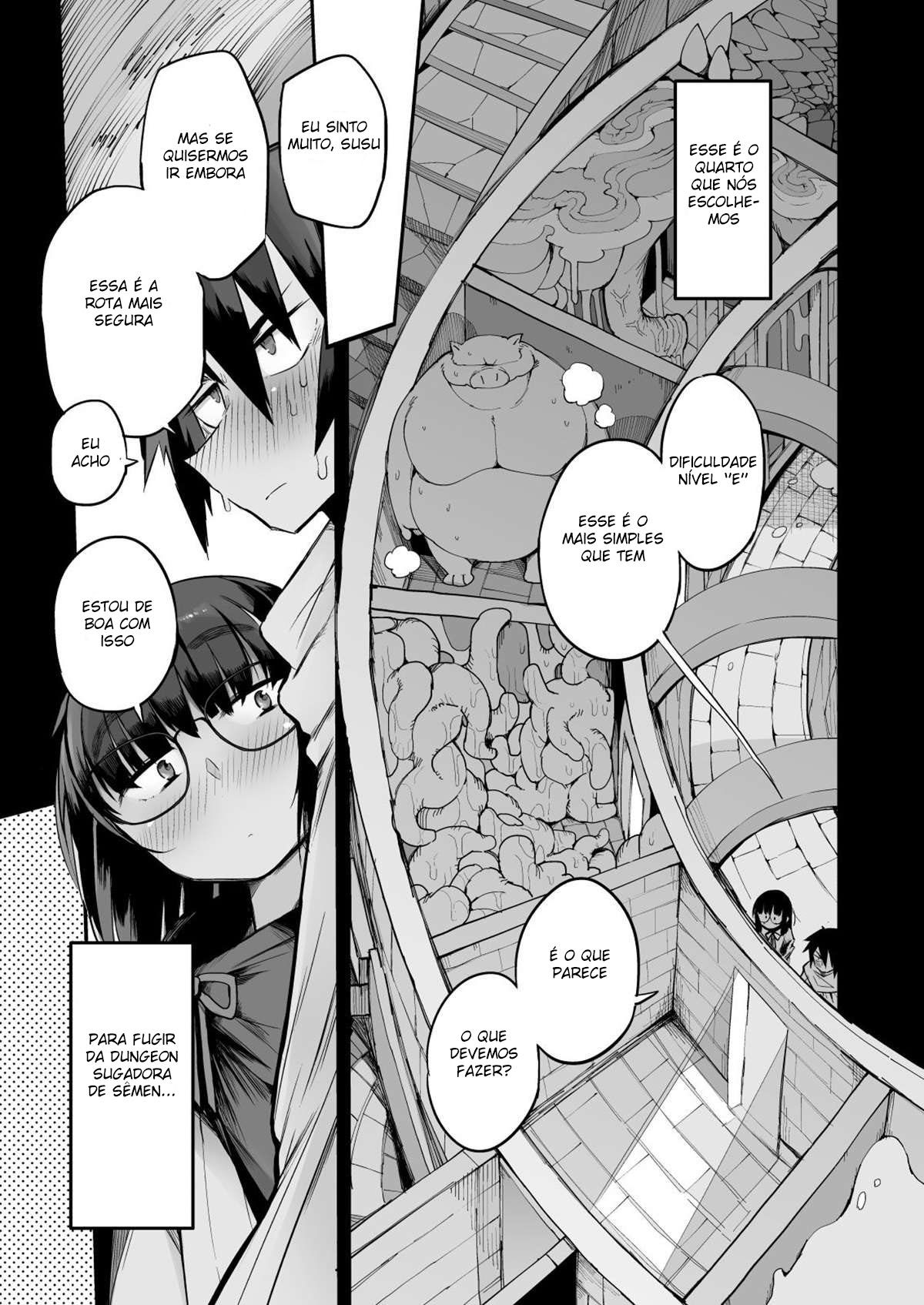 Escapando da Dungeon Sugadora de Sêmen com uma Garota Modesta que eu Não Fazia Ideia que Fosse uma Vagabunda Rank S - Page 6