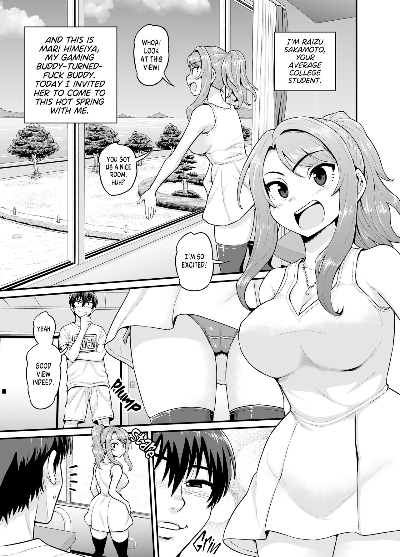 Game Tomodachi no Onnanoko to Onsen Ryokou de Yaru Hanashi NTRver. | Smashing With Your Gamer Girl Friend At The Hot Spring – NTR version - Page 2