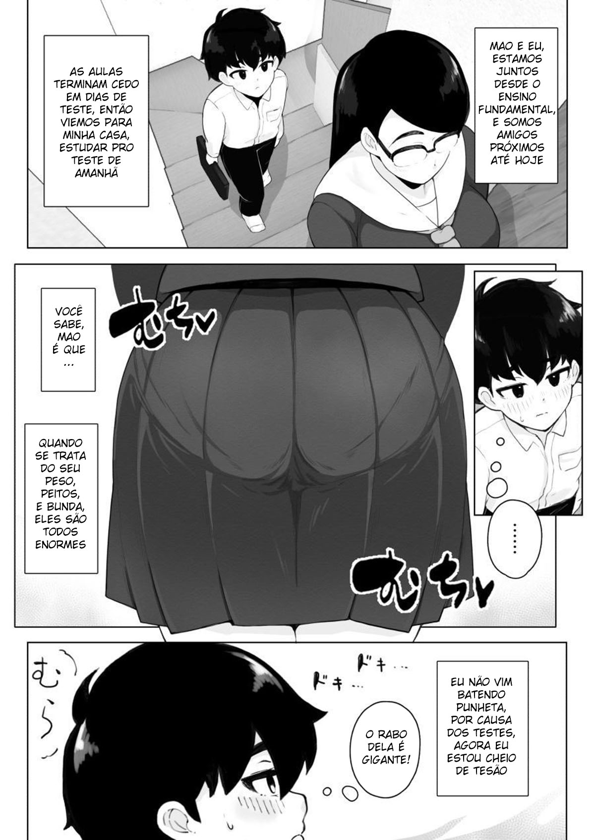 Sexo com Minha Amiga de Infância Quatro Olhos da Bunda Grande - Page 3