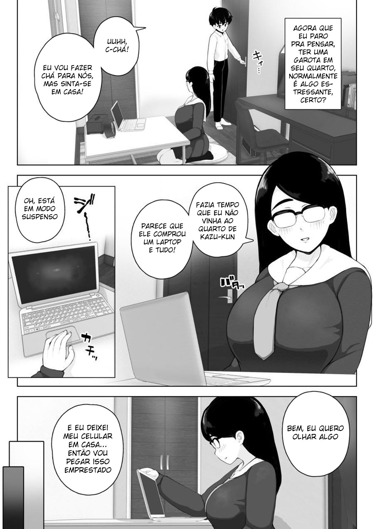Sexo com Minha Amiga de Infância Quatro Olhos da Bunda Grande - Page 4