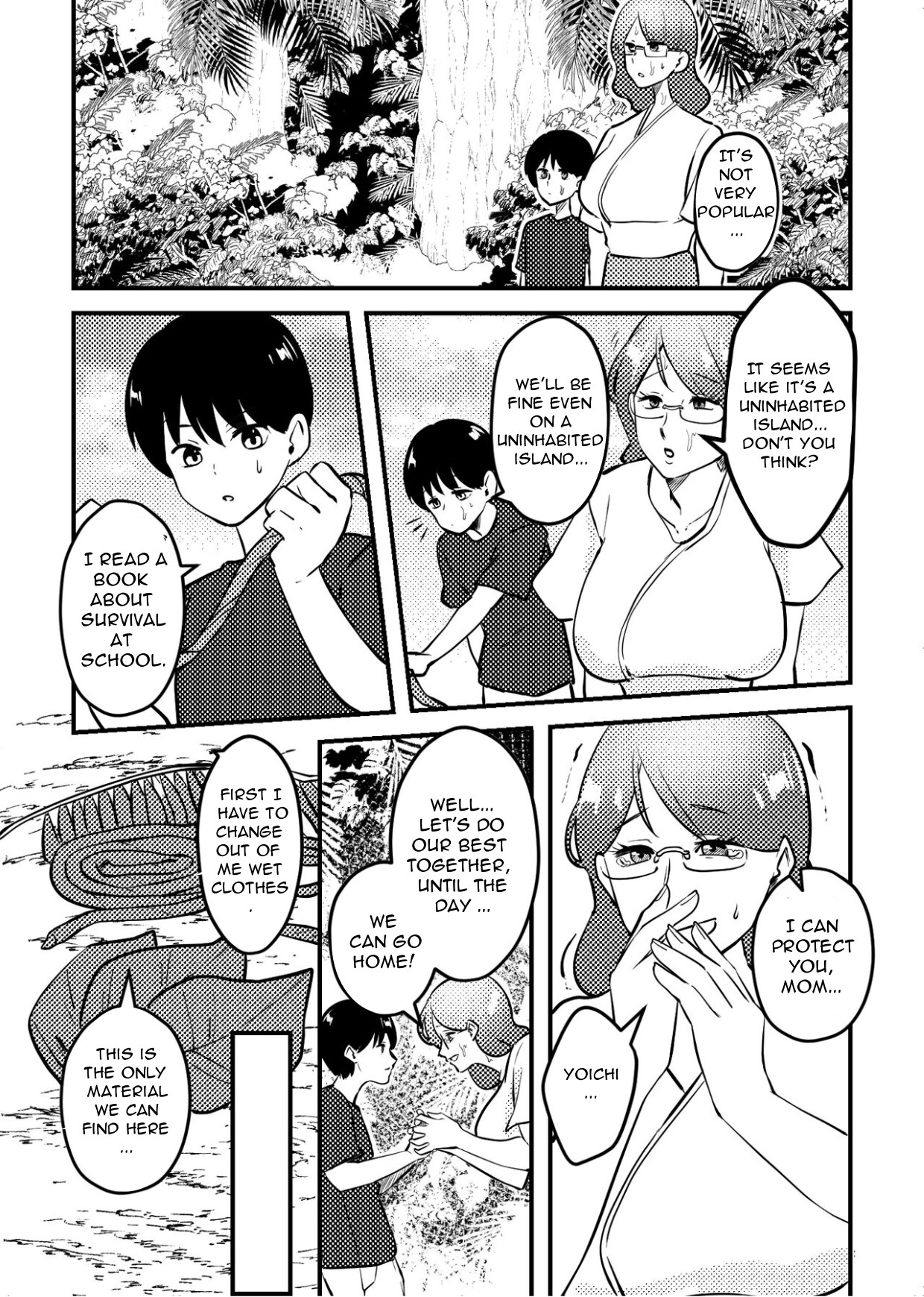 Mama to Musuko ga Mujintou de Love Love Sex suru Hanashi | A Story of a Mom and Her Son’s Lovemaking on a Uninhabited Island - Page 4