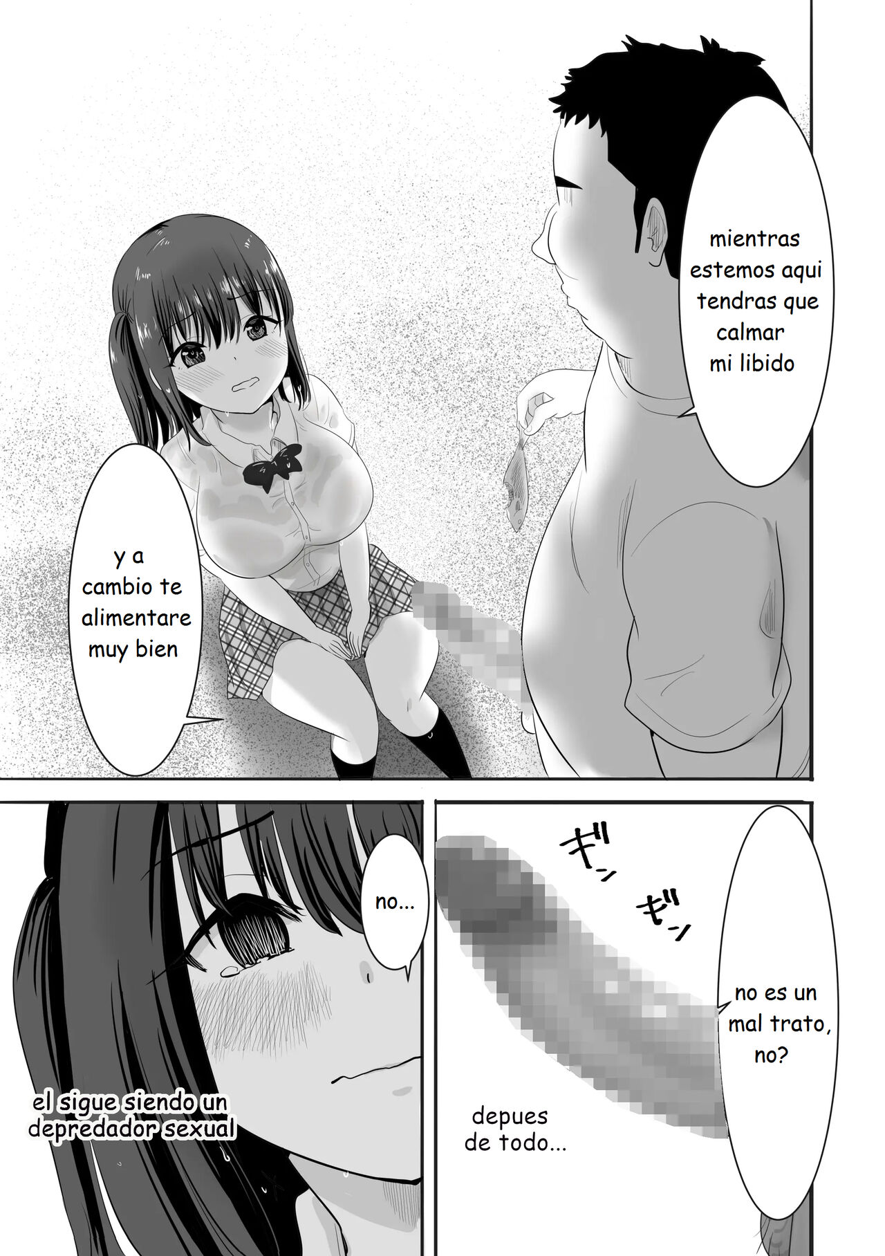 Nuresuke Joshi ga Daikiraina Sekuhara Kyoushi to Futarikiri no Bishobisho Mujintou Seikatsu | Una chica con el uniforme mojada vive sola en una isla desierta con un profesor que la acosa sexualmente - Page 12