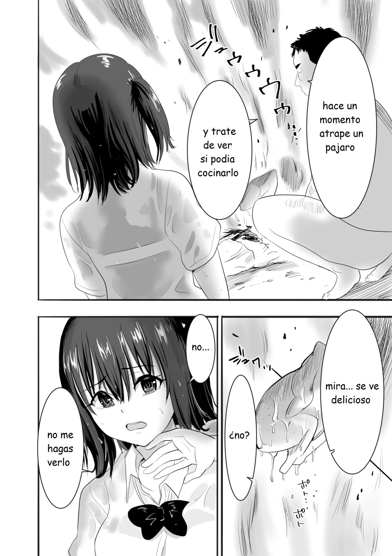 Nuresuke Joshi ga Daikiraina Sekuhara Kyoushi to Futarikiri no Bishobisho Mujintou Seikatsu | Una chica con el uniforme mojada vive sola en una isla desierta con un profesor que la acosa sexualmente - Page 13