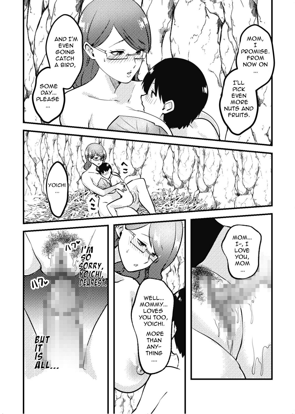 Mama to Musuko ga Mujintou de Love Love Sex suru Hanashi | A Story of a Mom and Her Son’s Lovemaking on a Uninhabited Island - Page 18
