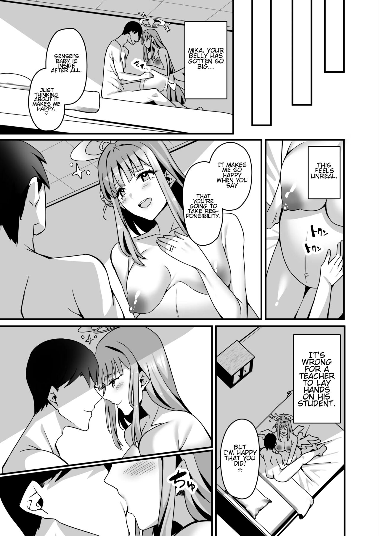 Mika to Happy Love Love Sex Shite Haramaseru Hon – A book about happy loving sex with Mika and impregnation. | Lovey Dovey Impregnation Sex With Mika! - Page 26