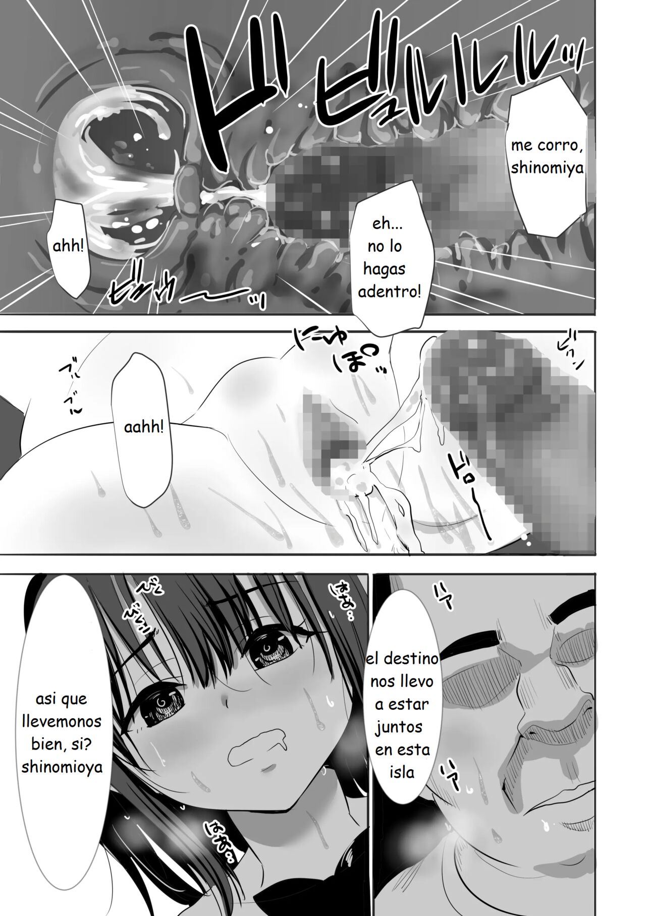 Nuresuke Joshi ga Daikiraina Sekuhara Kyoushi to Futarikiri no Bishobisho Mujintou Seikatsu | Una chica con el uniforme mojada vive sola en una isla desierta con un profesor que la acosa sexualmente - Page 26