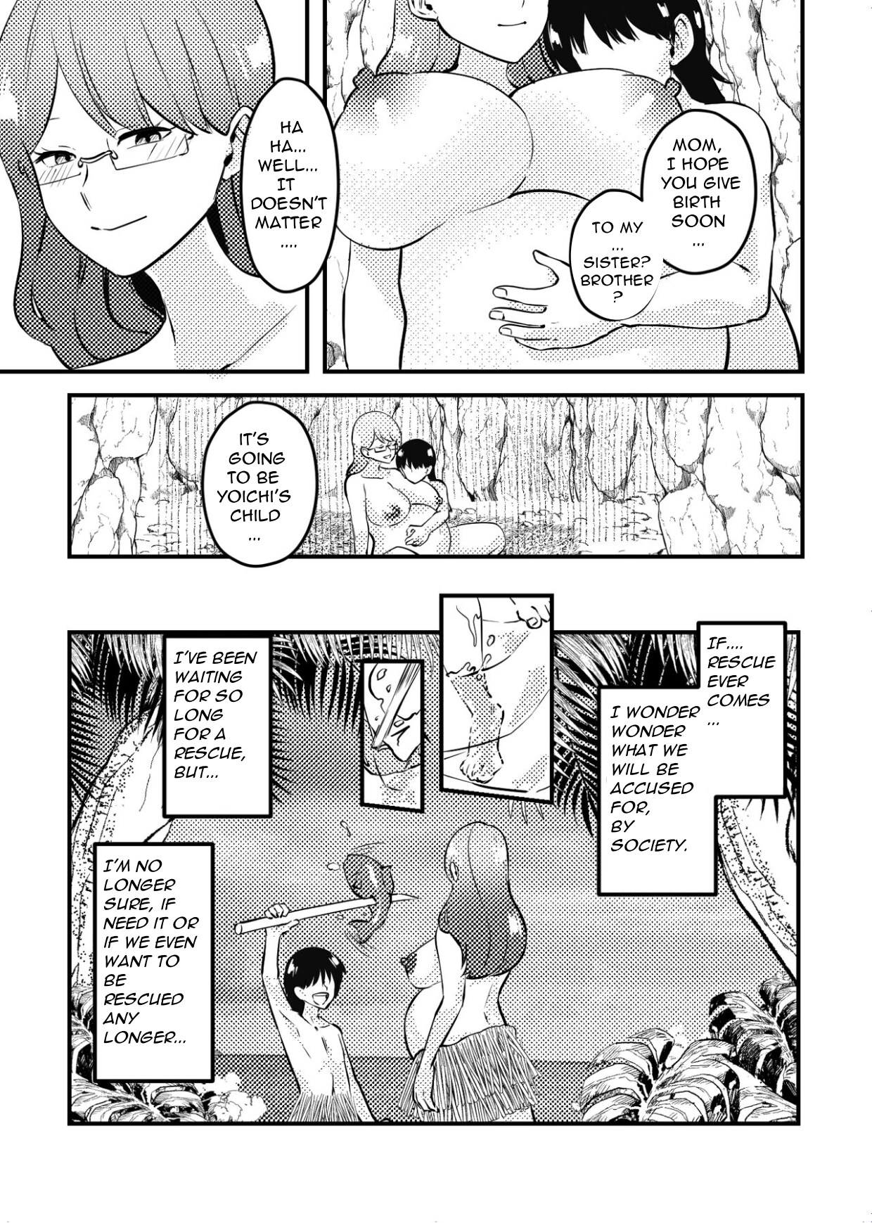 Mama to Musuko ga Mujintou de Love Love Sex suru Hanashi | A Story of a Mom and Her Son’s Lovemaking on a Uninhabited Island - Page 34