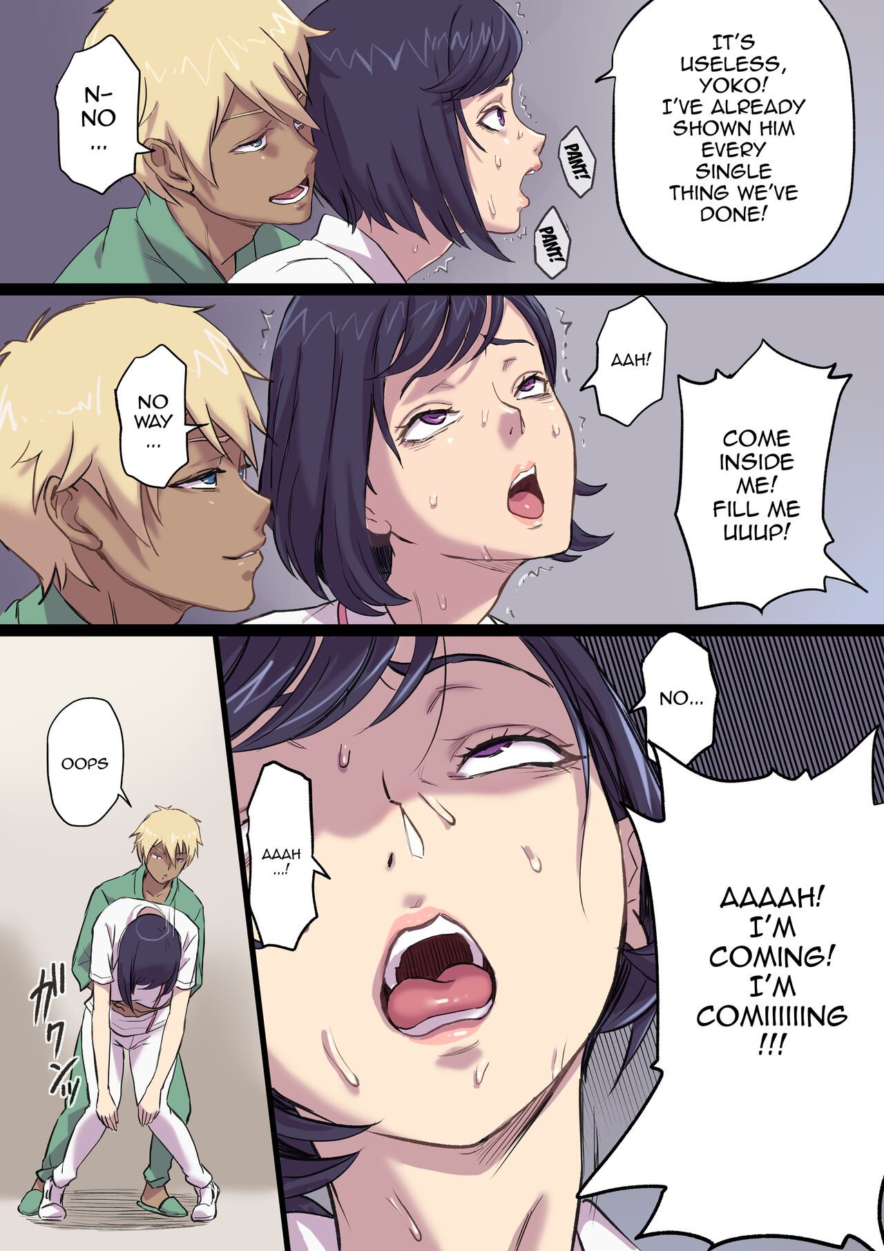 Zoku Tonari no Bed de Netorareru Kangoshi Jukubo / The MILF Nurse Cuckolded Gets Taken Away In The Bed Next To Mine – Continuation - Page 35