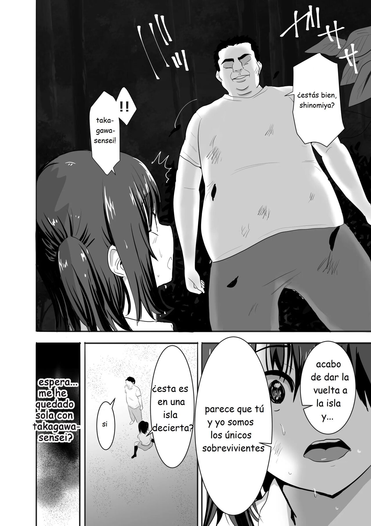 Nuresuke Joshi ga Daikiraina Sekuhara Kyoushi to Futarikiri no Bishobisho Mujintou Seikatsu | Una chica con el uniforme mojada vive sola en una isla desierta con un profesor que la acosa sexualmente - Page 5
