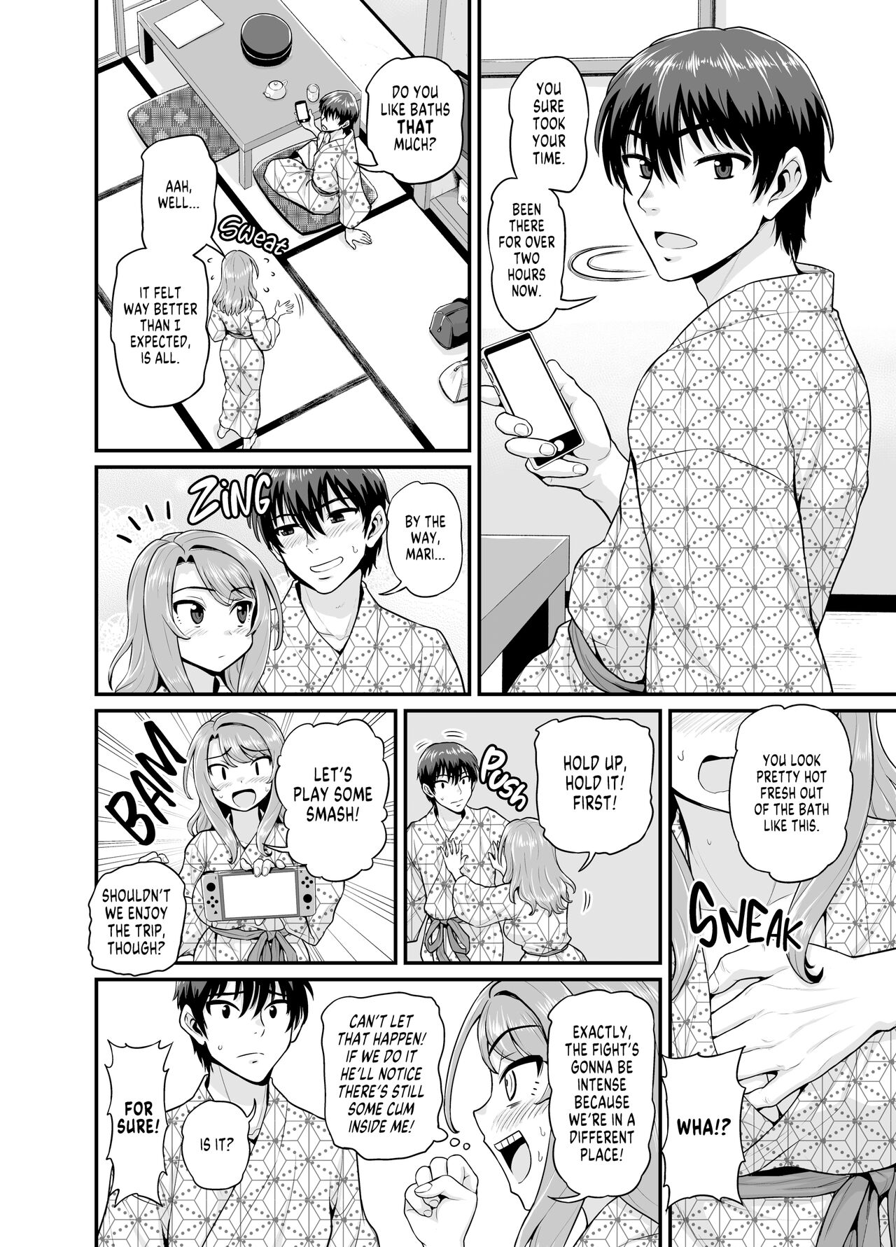 Game Tomodachi no Onnanoko to Onsen Ryokou de Yaru Hanashi NTRver. | Smashing With Your Gamer Girl Friend At The Hot Spring – NTR version - Page 61