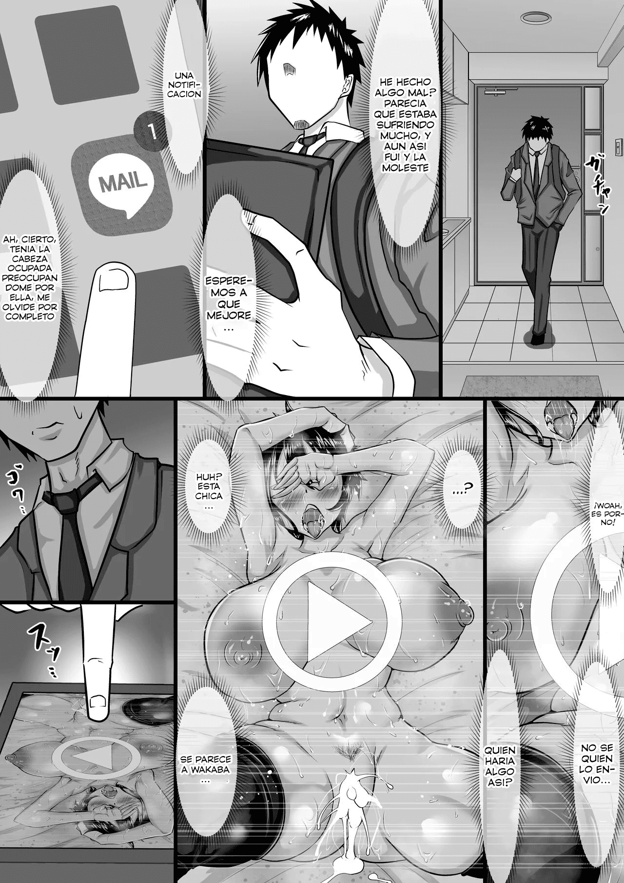 Furin Chuudoku ni Natta Kanojo wa Yori Tsuyoi Shigeki o Motomete Netorare Douga o Kareshi ni Okuru | Una novia adicta al sexo, envia un video engañando a su novio en busca de mayores placeres - Page 62