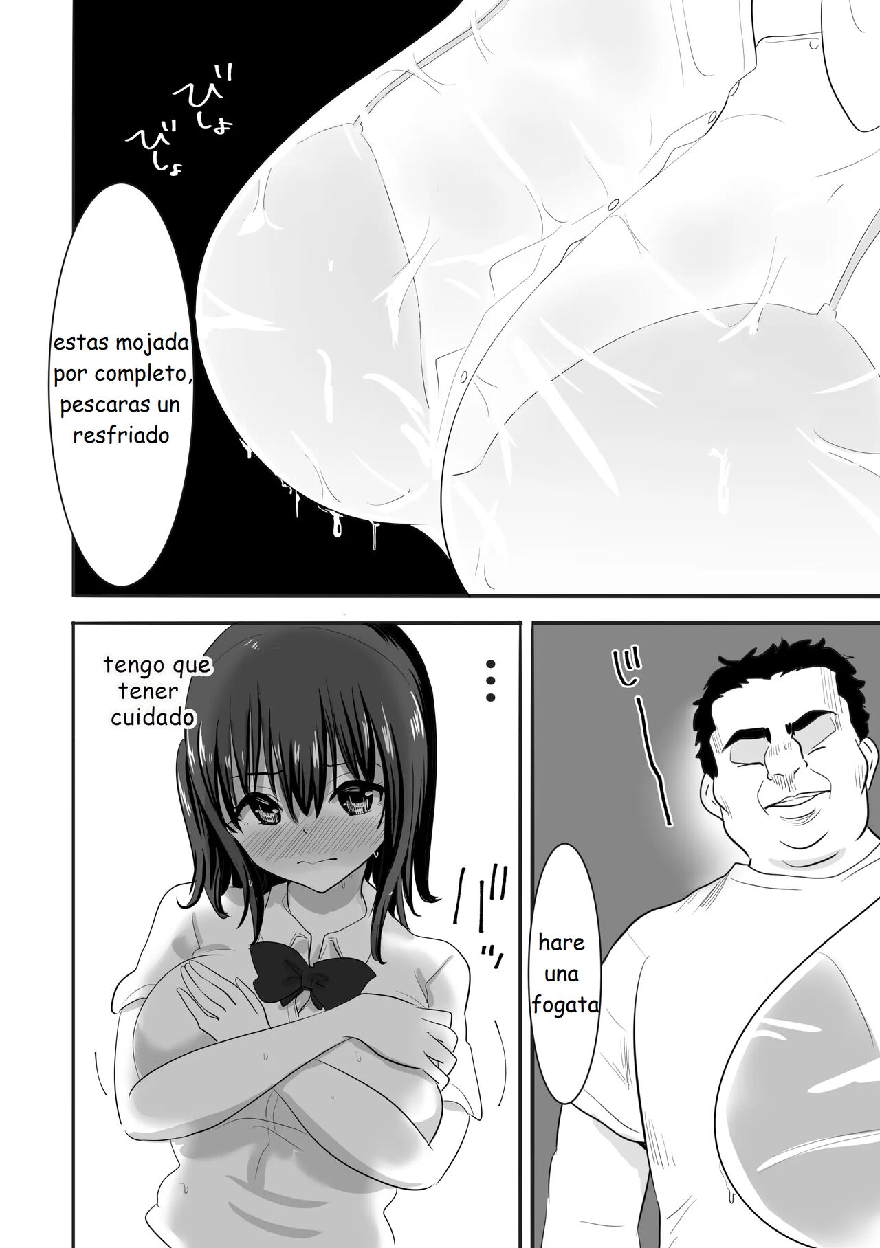 Nuresuke Joshi ga Daikiraina Sekuhara Kyoushi to Futarikiri no Bishobisho Mujintou Seikatsu | Una chica con el uniforme mojada vive sola en una isla desierta con un profesor que la acosa sexualmente - Page 7
