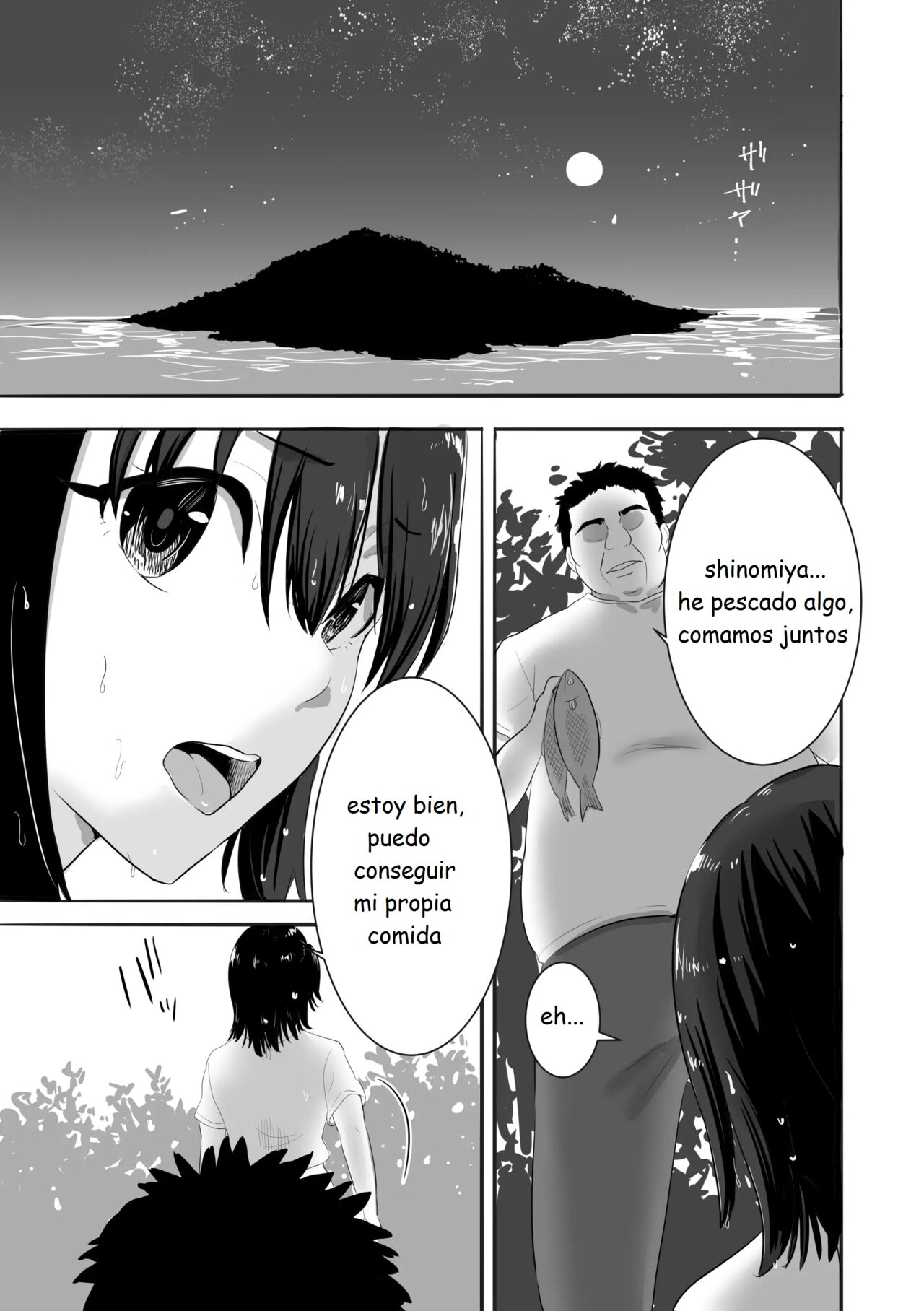 Nuresuke Joshi ga Daikiraina Sekuhara Kyoushi to Futarikiri no Bishobisho Mujintou Seikatsu | Una chica con el uniforme mojada vive sola en una isla desierta con un profesor que la acosa sexualmente - Page 8