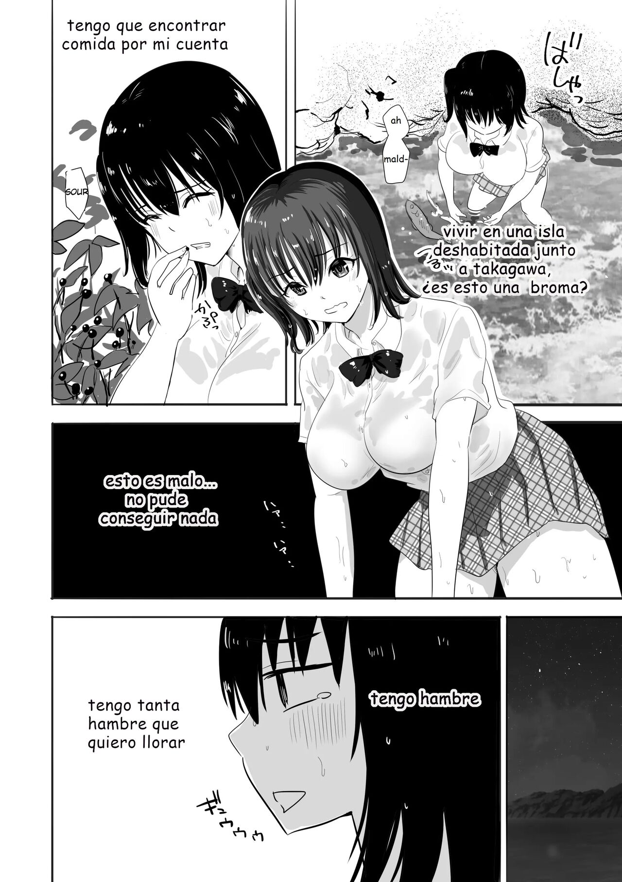 Nuresuke Joshi ga Daikiraina Sekuhara Kyoushi to Futarikiri no Bishobisho Mujintou Seikatsu | Una chica con el uniforme mojada vive sola en una isla desierta con un profesor que la acosa sexualmente - Page 9