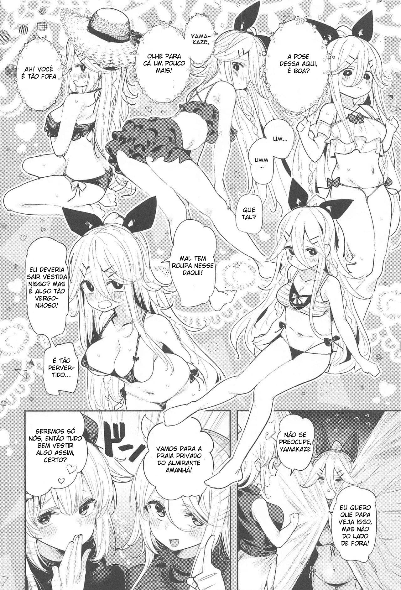 Fazendo Sexo Sedutor com Yamakaze-Chan em uma Praia Particular - Page 3