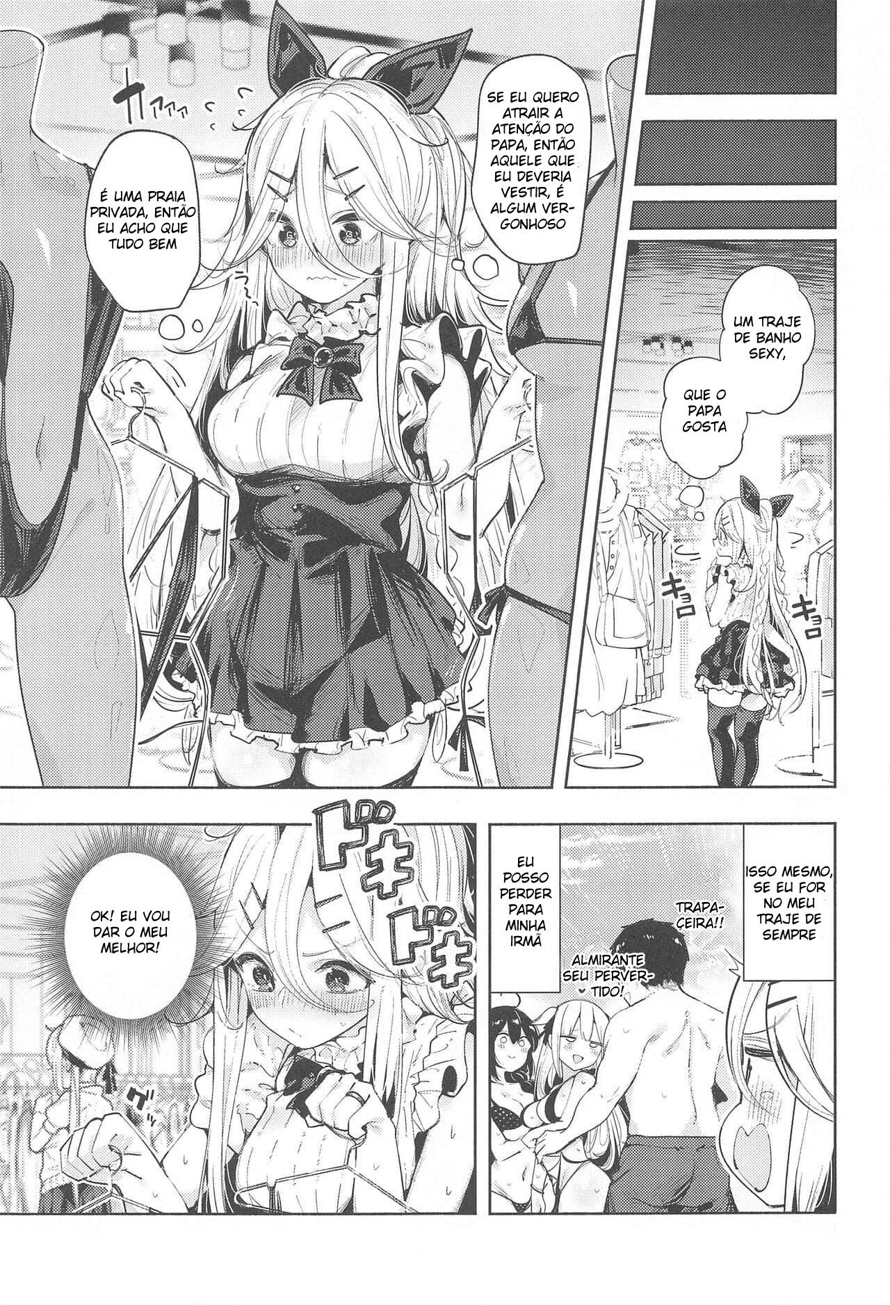 Fazendo Sexo Sedutor com Yamakaze-Chan em uma Praia Particular - Page 4