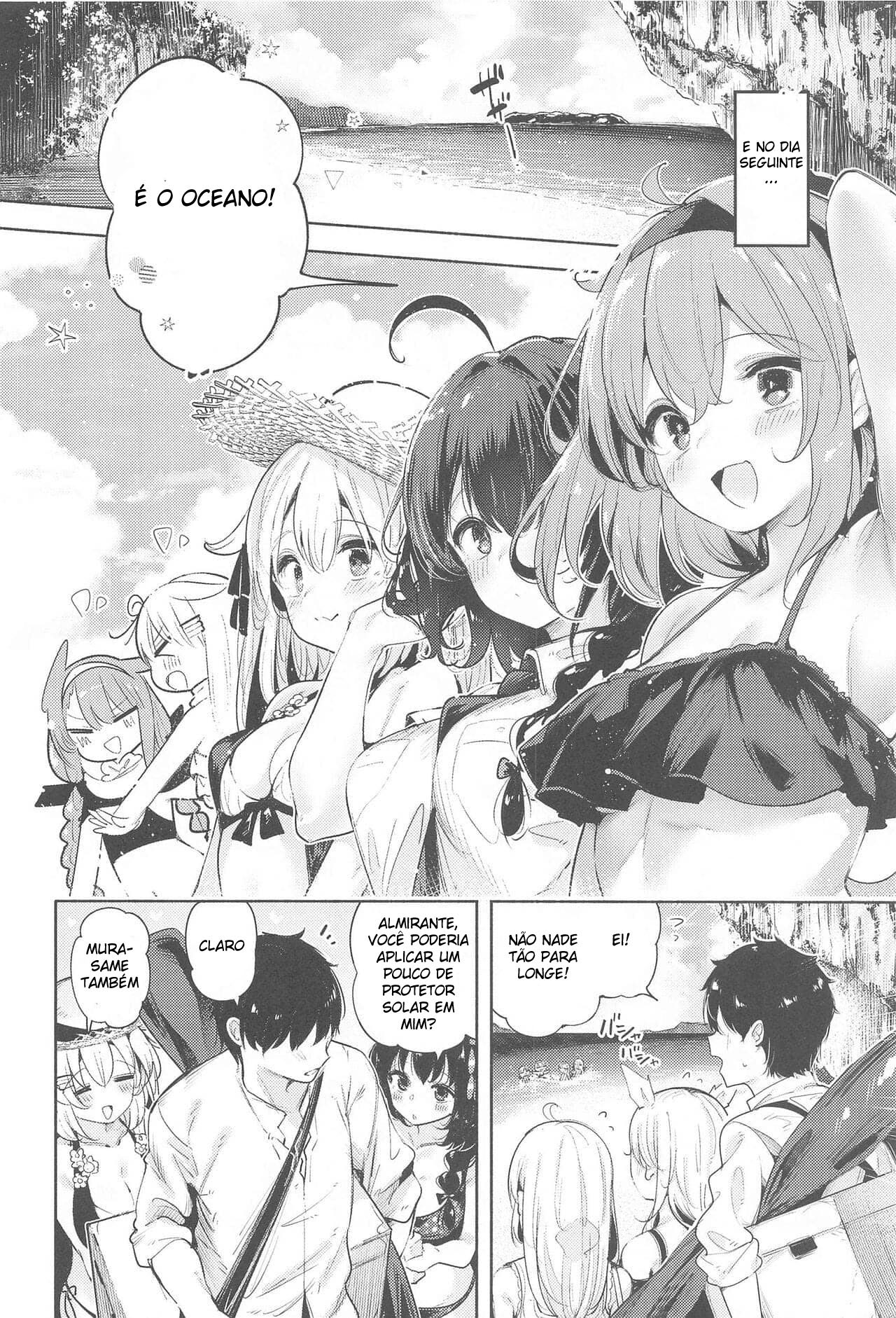 Fazendo Sexo Sedutor com Yamakaze-Chan em uma Praia Particular - Page 5