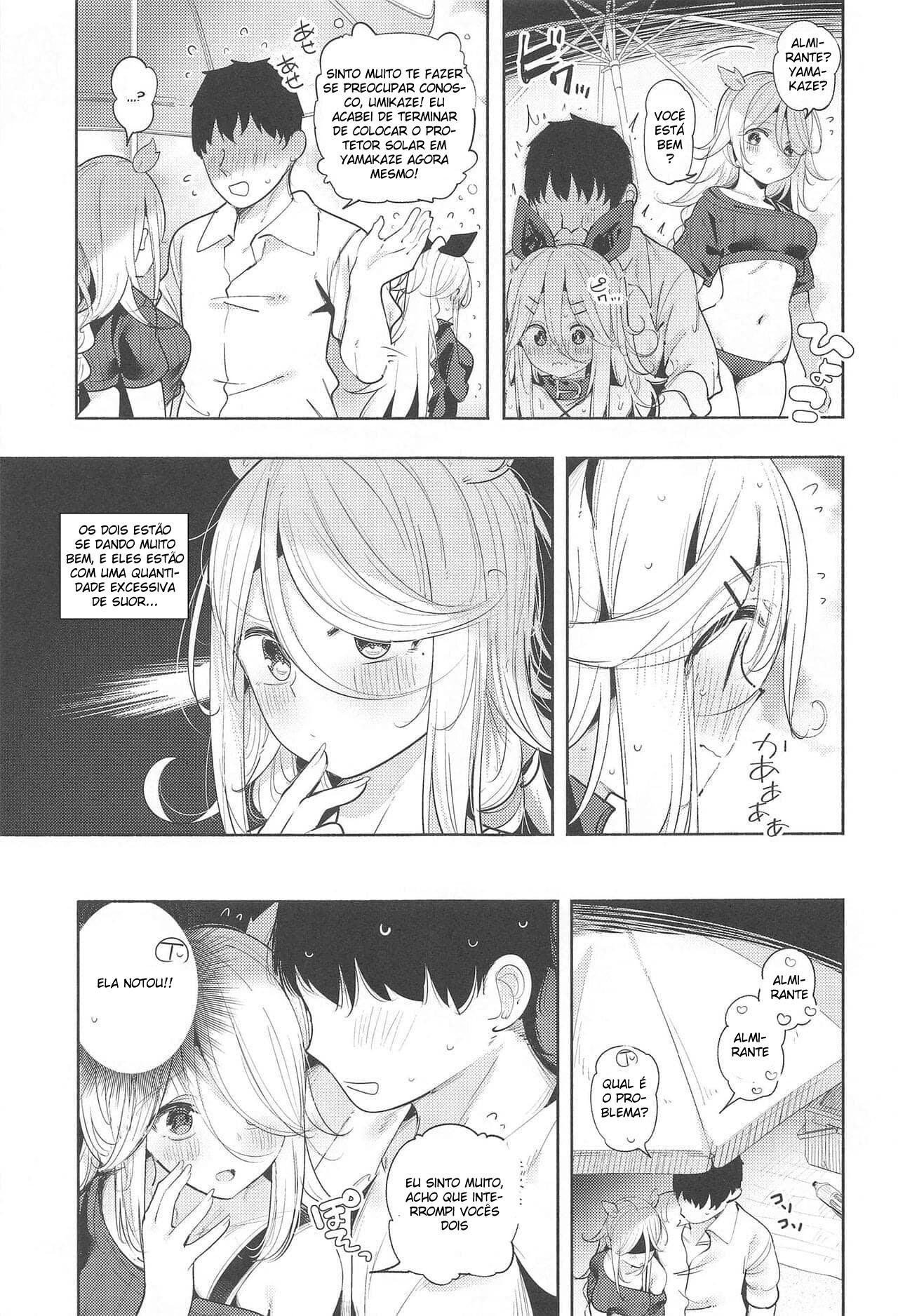 Fazendo Sexo Sedutor com Yamakaze-Chan em uma Praia Particular - Page 10