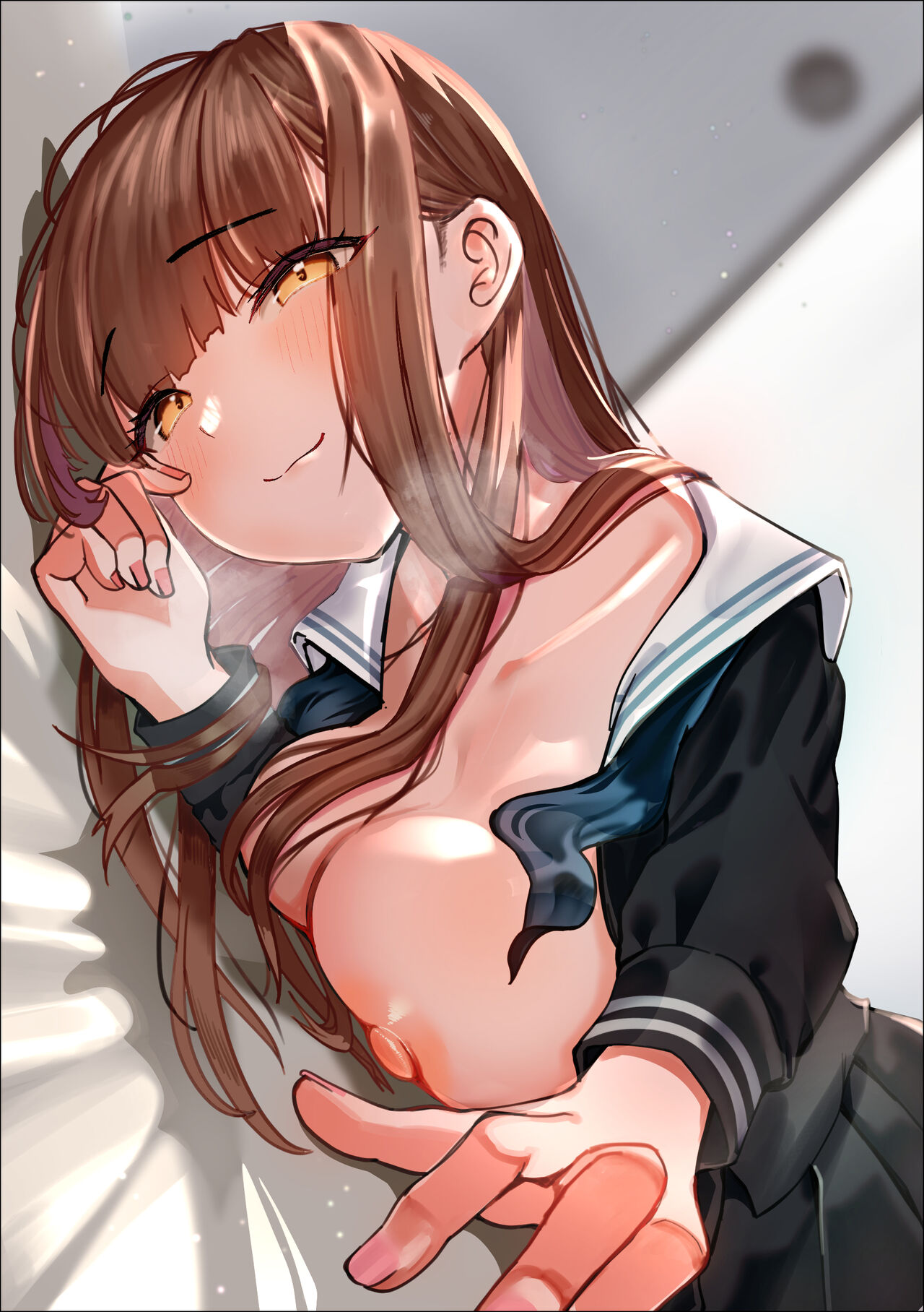 Iede Shite Kita Kyonyuu Osananajimi to Amaama Sex Suru Hanashi - Page 2