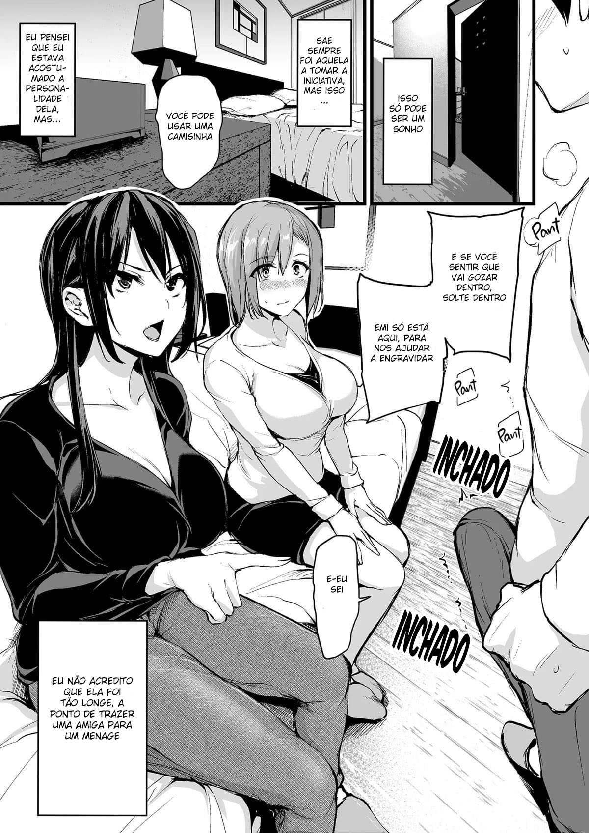 Eu não consigo ficar duro sem dois pares de seios, então minha esposa chamou uma amiga! - Page 8
