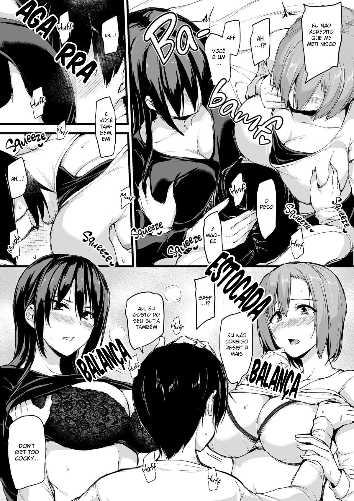 Eu não consigo ficar duro sem dois pares de seios, então minha esposa chamou uma amiga! - Page 10