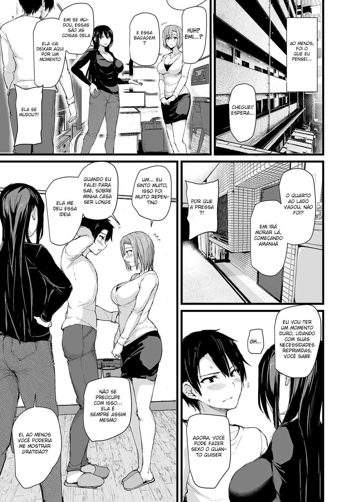 Eu não consigo ficar duro sem dois pares de seios, então minha esposa chamou uma amiga! - Page 54