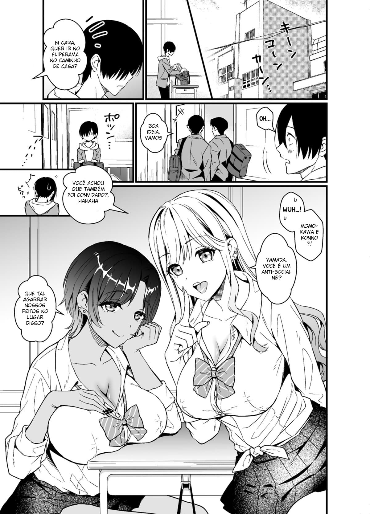 O Dia Em Que Gyarus Me Pediram Para Agarrar Os Peitos Delas Depois da Aula - Page 3