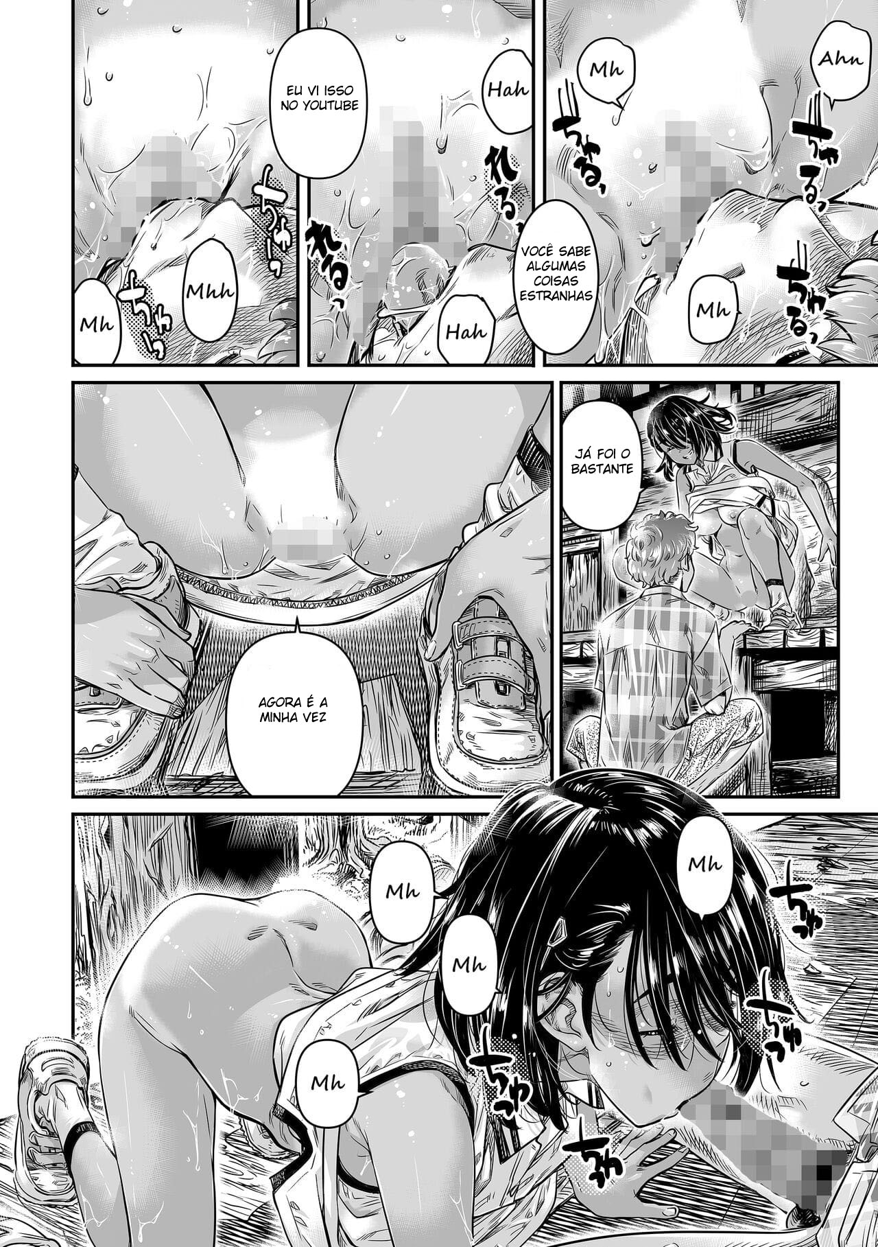 Uma Garota Safada Bronzeada Convida Seu Senpai Virgem para Fazer Sexo ao Ar Livre - Page 19