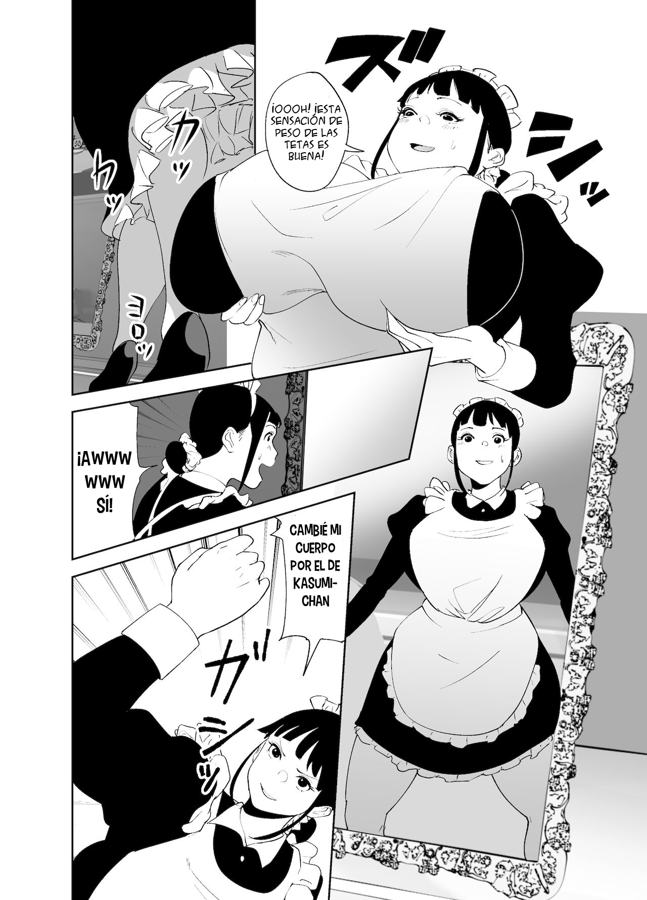 BODY CHANGE! ~Celeb Jukujo to Muchimuchi Maid~ | ¡CAMBIO DE CUERPO! ~ Madura famosa y sirvienta gordita~ - Page 50