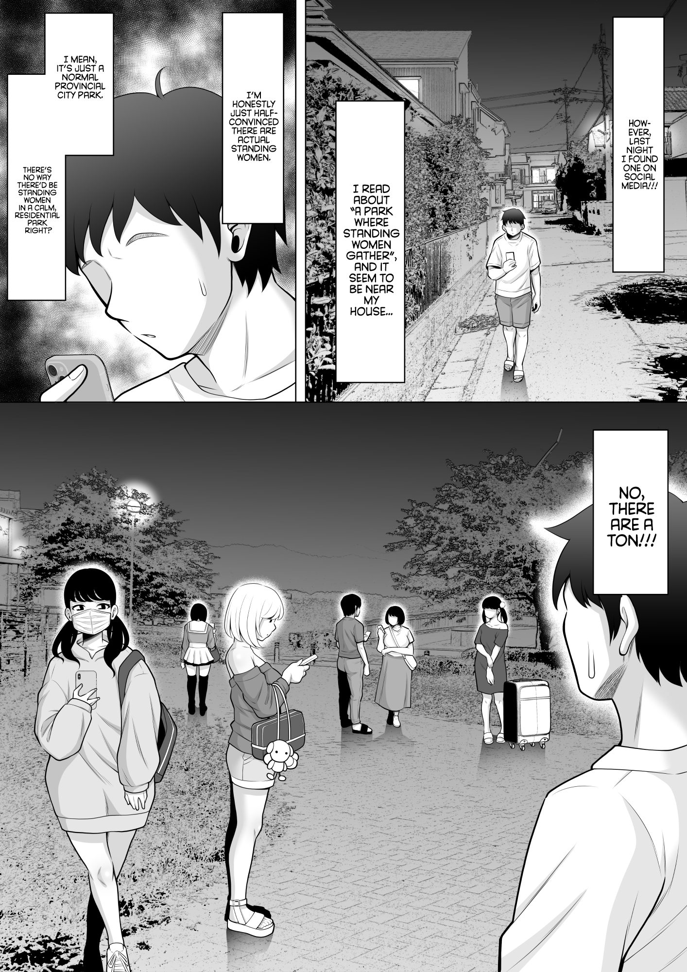 Uwasa no Tachinbo Kouen de Kuro Gal JK Katte Nama Nakadashi Shita Hanashi - Page 3