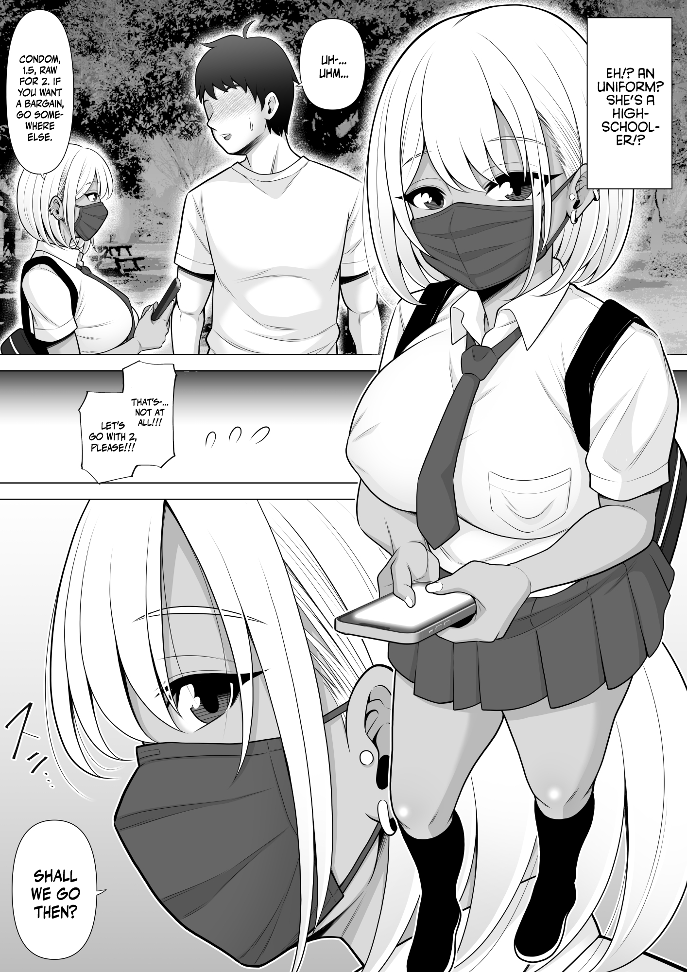 Uwasa no Tachinbo Kouen de Kuro Gal JK Katte Nama Nakadashi Shita Hanashi - Page 6