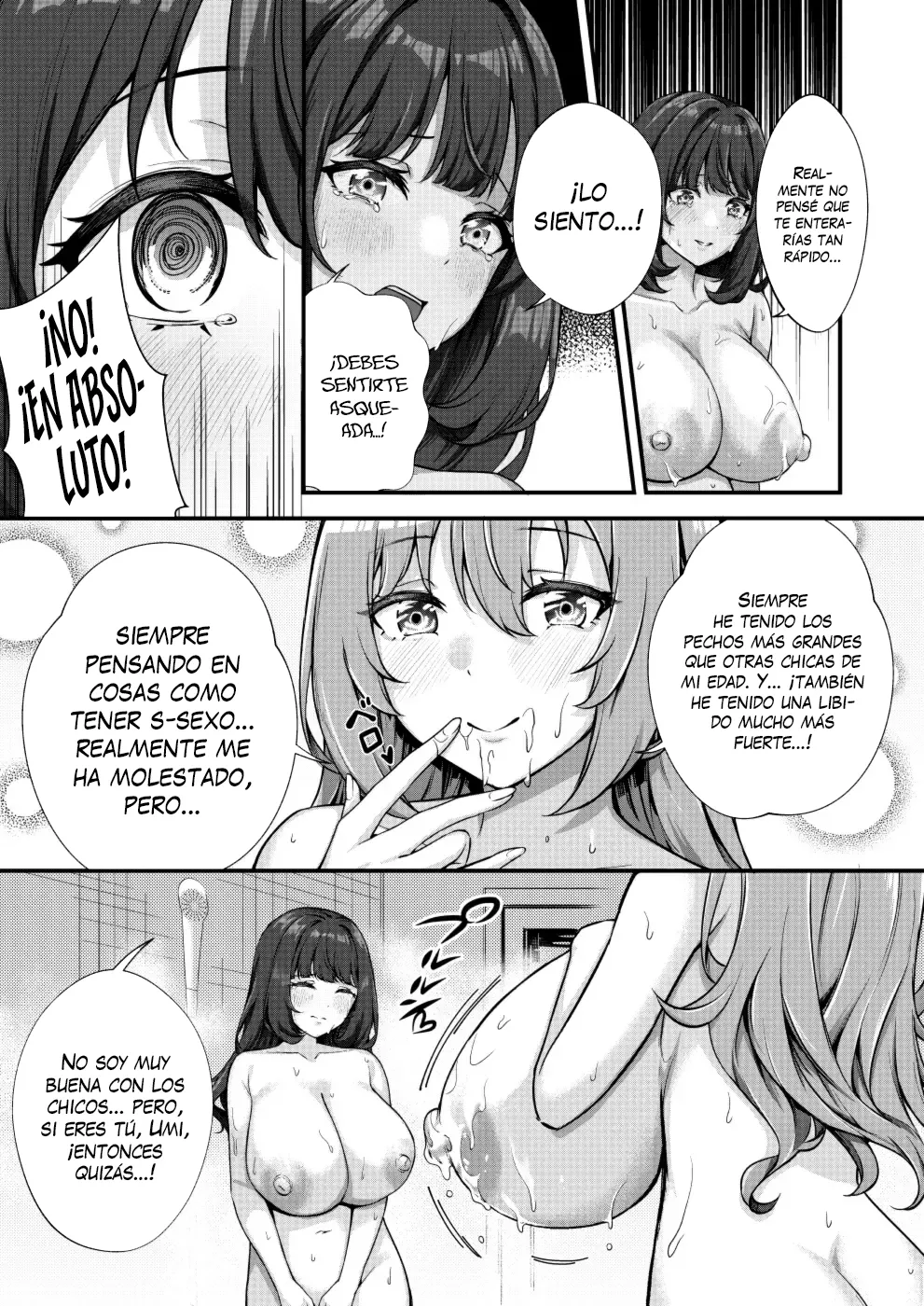 Chobakunyuu de Bonyuu Taishitsu no Watakushi to Hara ni Ichimotsu o Kakushite iru Jiraikei Joshi no Dousei Seikatsu | Vida de Convivencia Entre Una Chica de Grandes Tetasque Lactan y Una Chica con Un Gran Bulto - Page 14