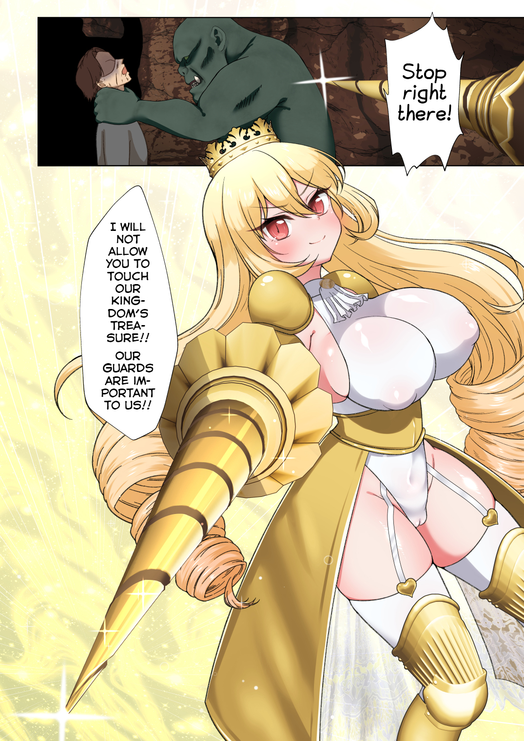 Himekishi Elsa wa Orc ni Haiboku -High-Leg ga Nimata Shikkin! Haraboko Tairyou Omorashi Mesuochi!- - Page 5