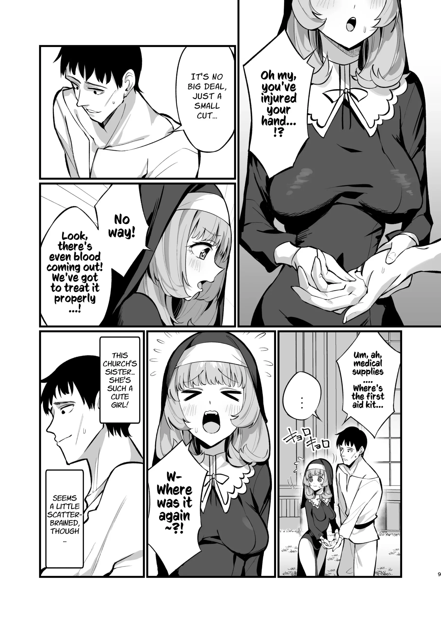 Sister Kanzen Haiboku. ~Muchi na Sister ga honnou de Hatsujo Koubi Surumade~ | A Sister’s Absolute Defeat: Until an Innocent Nun Enters Heat and Indulges in Passionate Mating Sex - Page 9