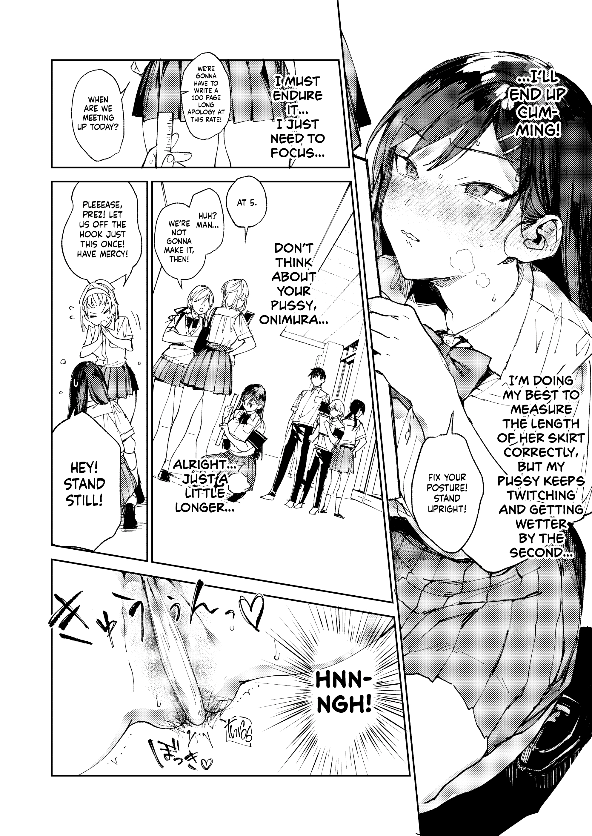Kiritsu ni Kibishii Fuuki Iinchou wa Kounai de Himitsu no Dosukebe Onanie ga Yamerarenai! | The Strict Head of the DIsciplinary Committee Just Can’t Stop Masturbating at School! - Page 19