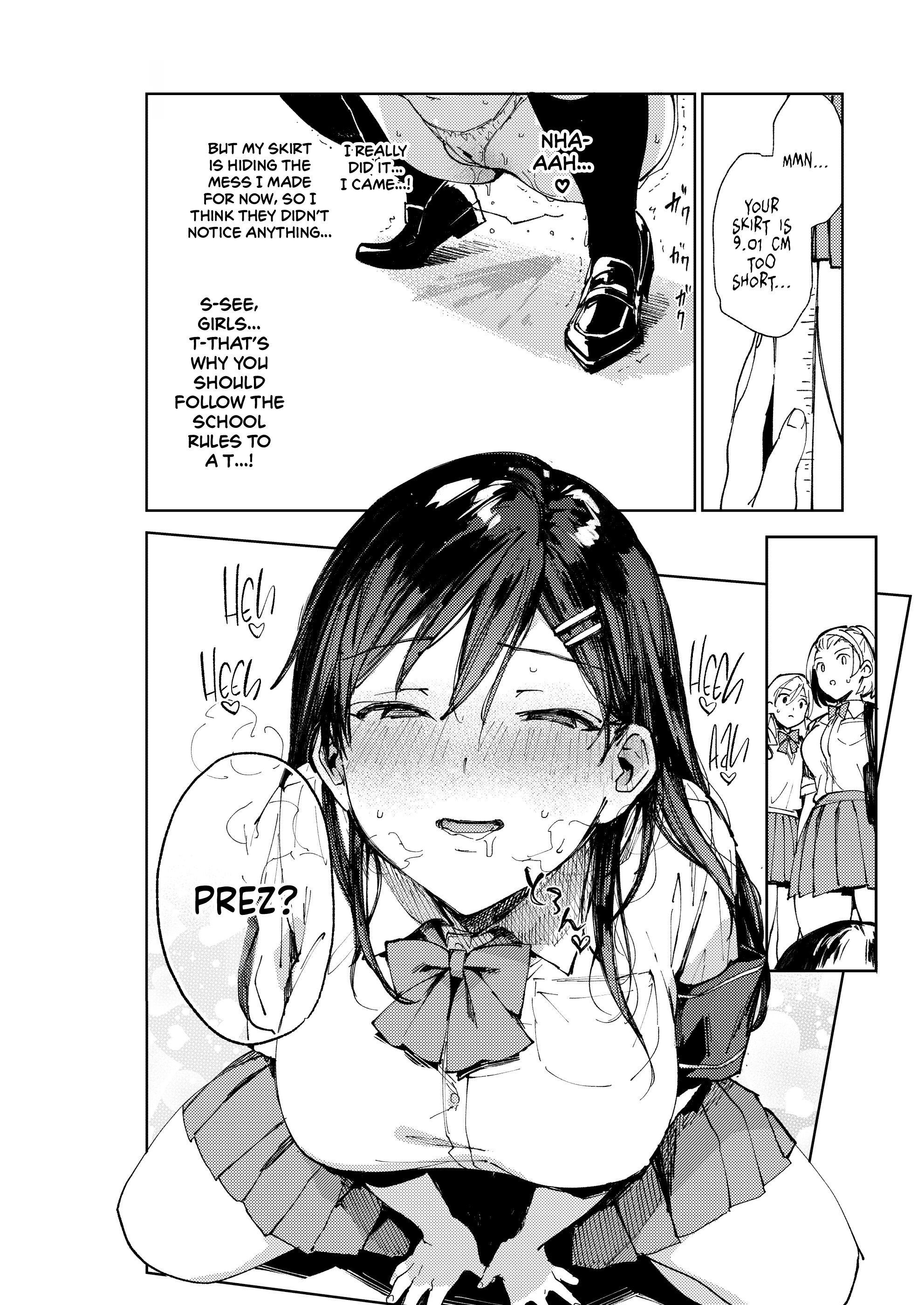 Kiritsu ni Kibishii Fuuki Iinchou wa Kounai de Himitsu no Dosukebe Onanie ga Yamerarenai! | The Strict Head of the DIsciplinary Committee Just Can’t Stop Masturbating at School! - Page 21