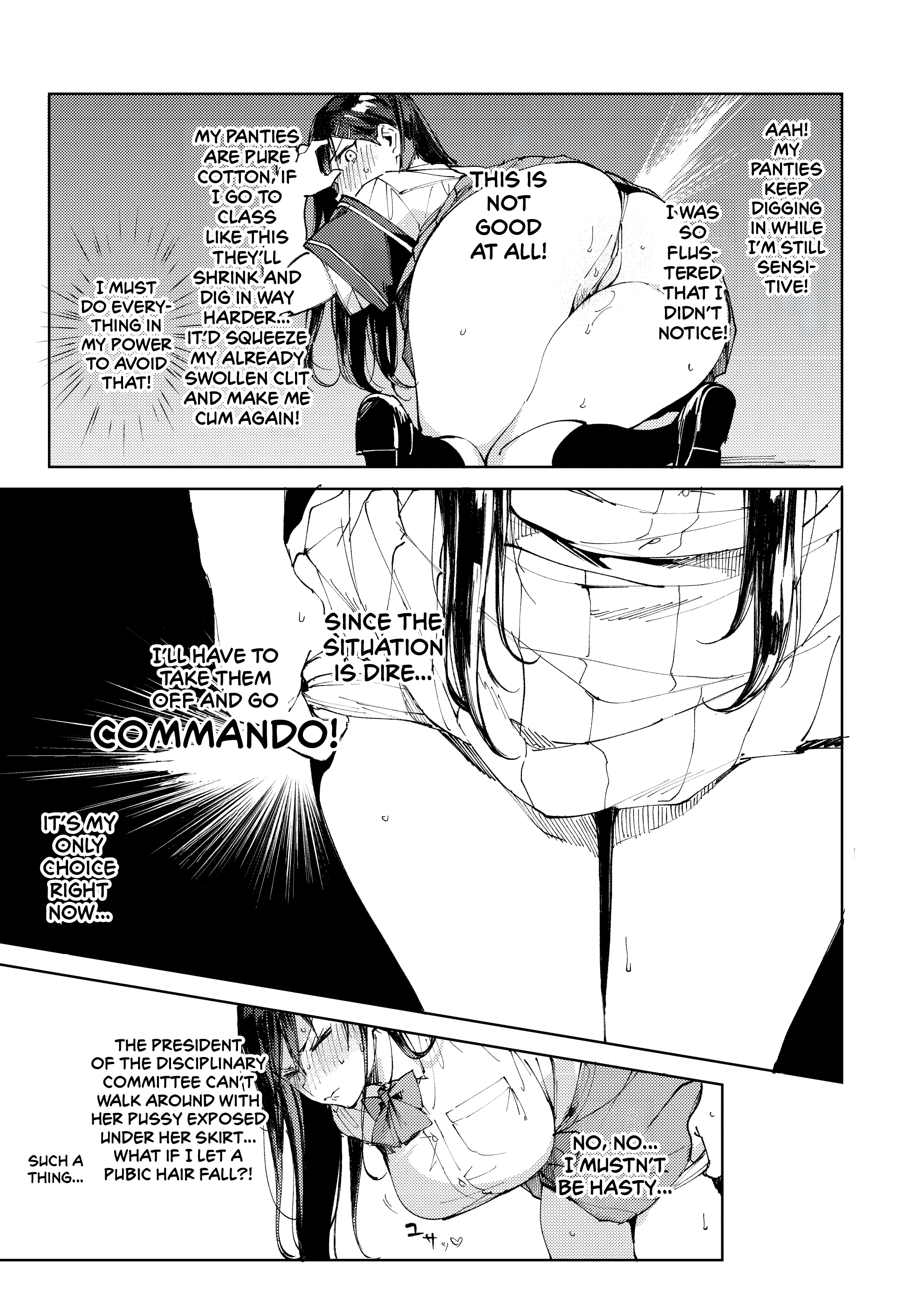 Kiritsu ni Kibishii Fuuki Iinchou wa Kounai de Himitsu no Dosukebe Onanie ga Yamerarenai! | The Strict Head of the DIsciplinary Committee Just Can’t Stop Masturbating at School! - Page 24