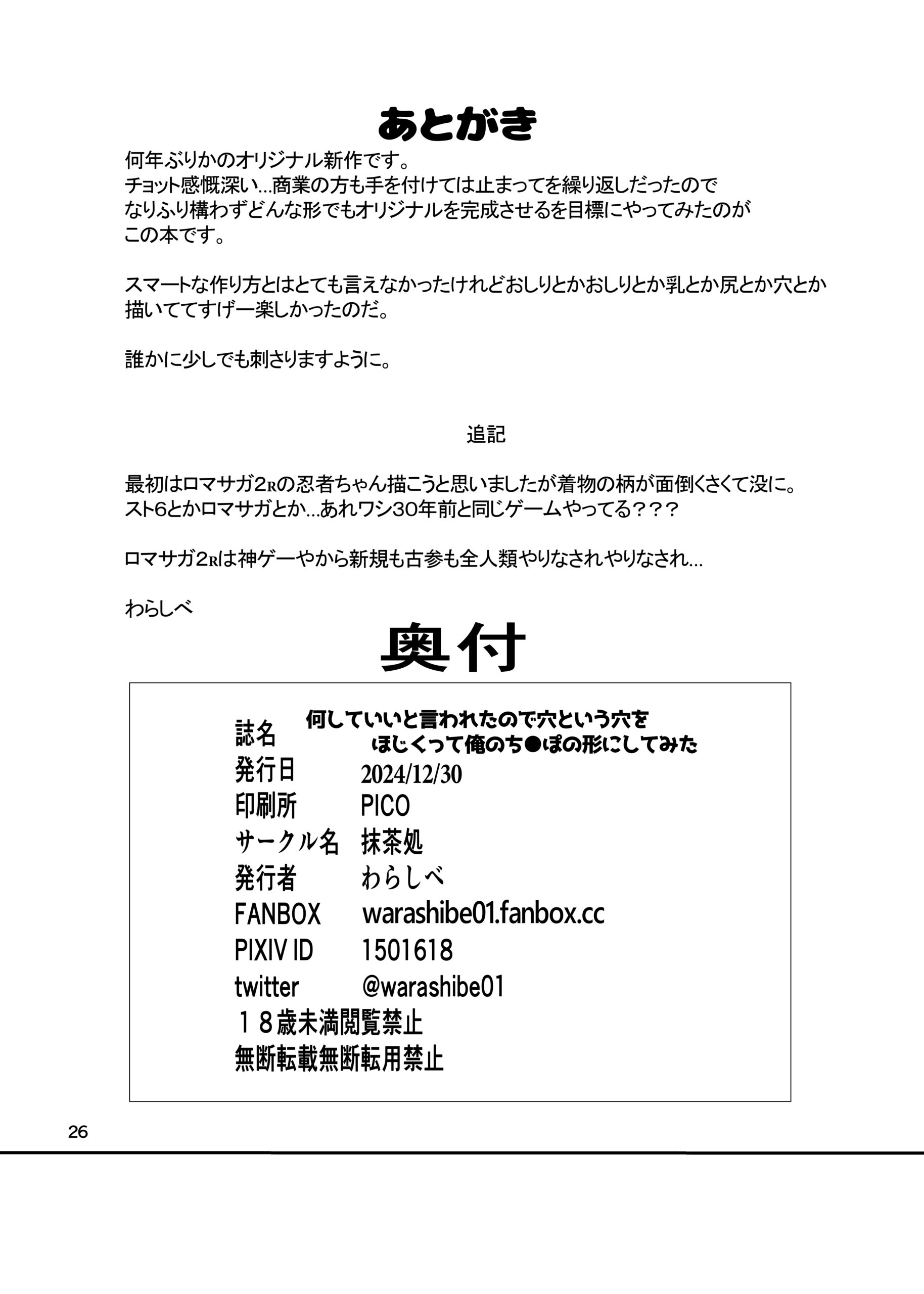 Nani shite mo Ii to Iwareta node Ana toiu Ana o Hojikutte Ore no Chinpo no Katachi ni Shitemita - Page 25