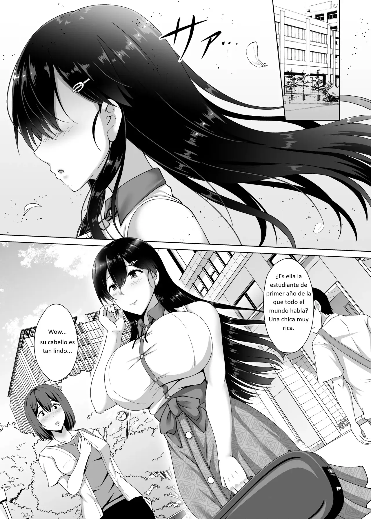 Kanojo ga Kami o Someta Wake ~Kataomoi no Seiso Kurokami Ojou-sama ga Boku no Shiranai Tokoro de Otoko no Aji o Oboeru Hanashi~ | La Razón por la que se Pintó el Cabello ~La Historia de una Joven de Cabello Negro Puro que Está Enamorada de un Hombre sin que Yo lo Sepa~ - Page 3