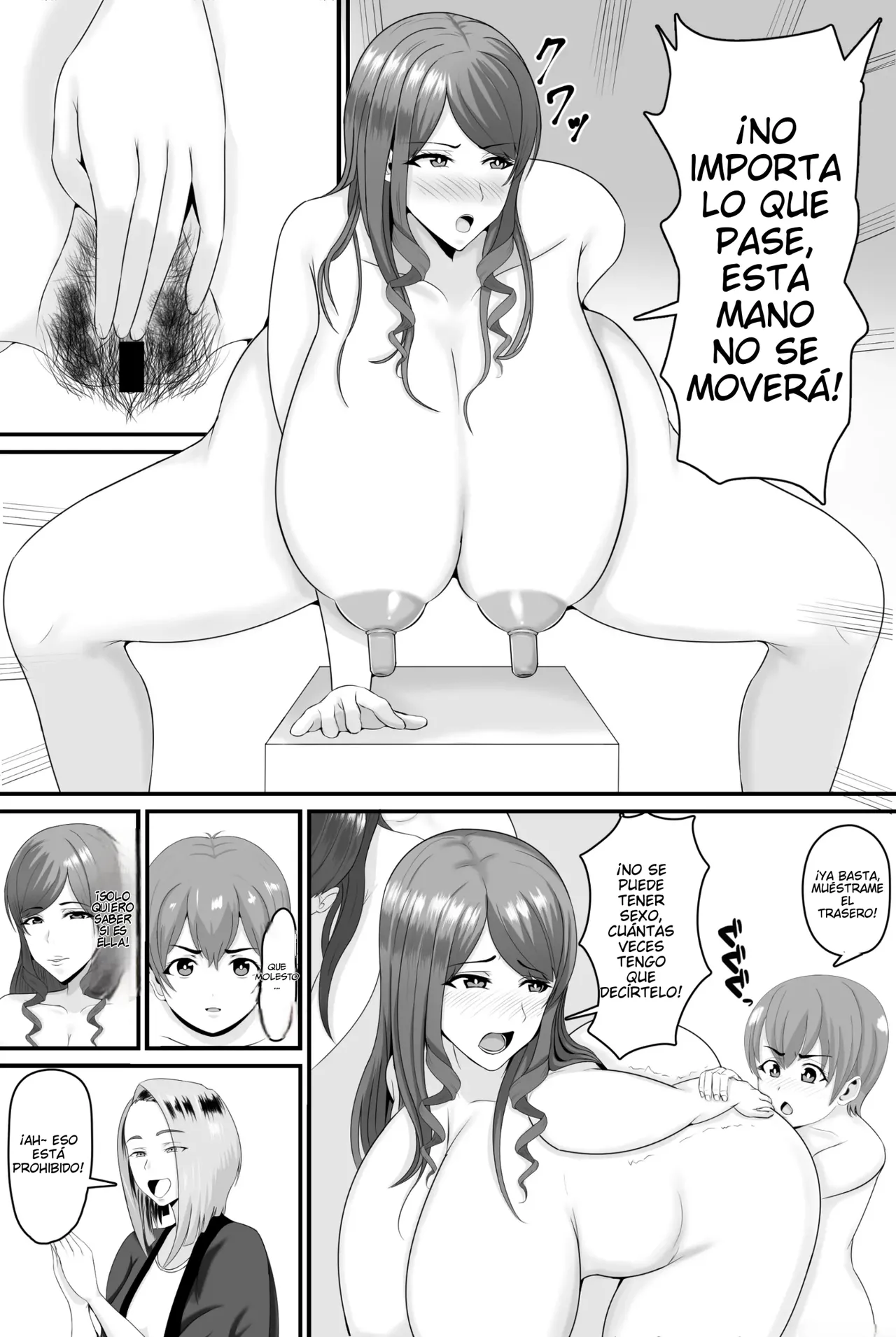 Kyonyuu Kyojiri Mama o Tasuketa Kereba Mama no Hadaka Atete Mite | Si quieres ayudar a una mamá de grandes tetas y culo Grande, intenta adivinar su cuerpo desnudo - Page 36