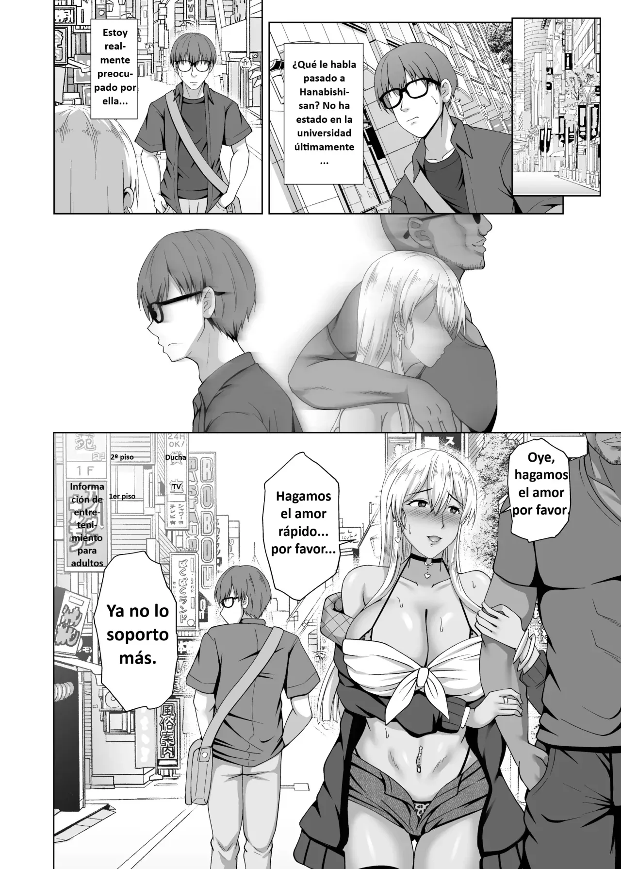 Kanojo ga Kami o Someta Wake ~Kataomoi no Seiso Kurokami Ojou-sama ga Boku no Shiranai Tokoro de Otoko no Aji o Oboeru Hanashi~ | La Razón por la que se Pintó el Cabello ~La Historia de una Joven de Cabello Negro Puro que Está Enamorada de un Hombre sin que Yo lo Sepa~ - Page 46