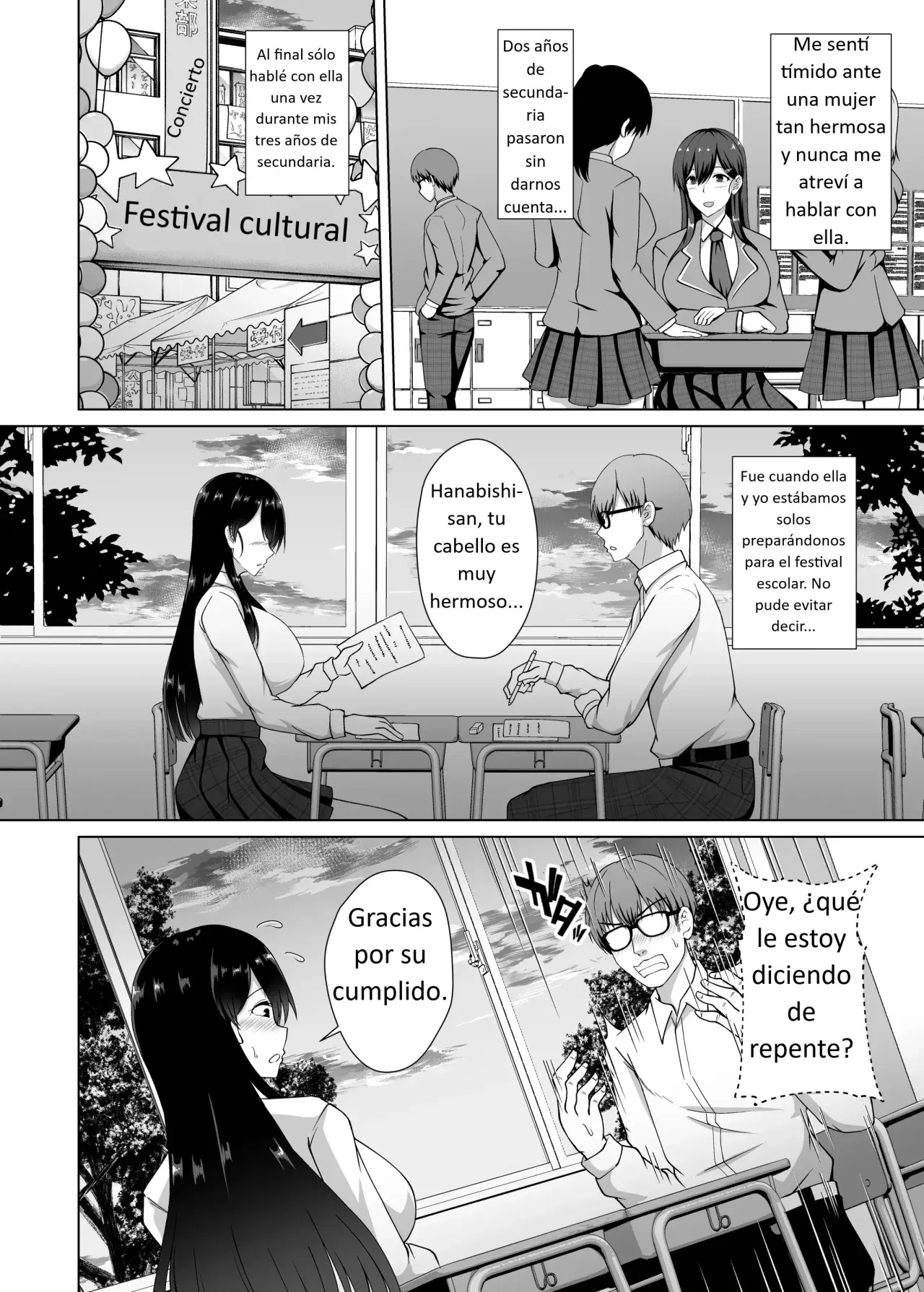 Kanojo ga Kami o Someta Wake ~Kataomoi no Seiso Kurokami Ojou-sama ga Boku no Shiranai Tokoro de Otoko no Aji o Oboeru Hanashi~ | La Razón por la que se Pintó el Cabello ~La Historia de una Joven de Cabello Negro Puro que Está Enamorada de un Hombre sin que Yo lo Sepa~ - Page 6