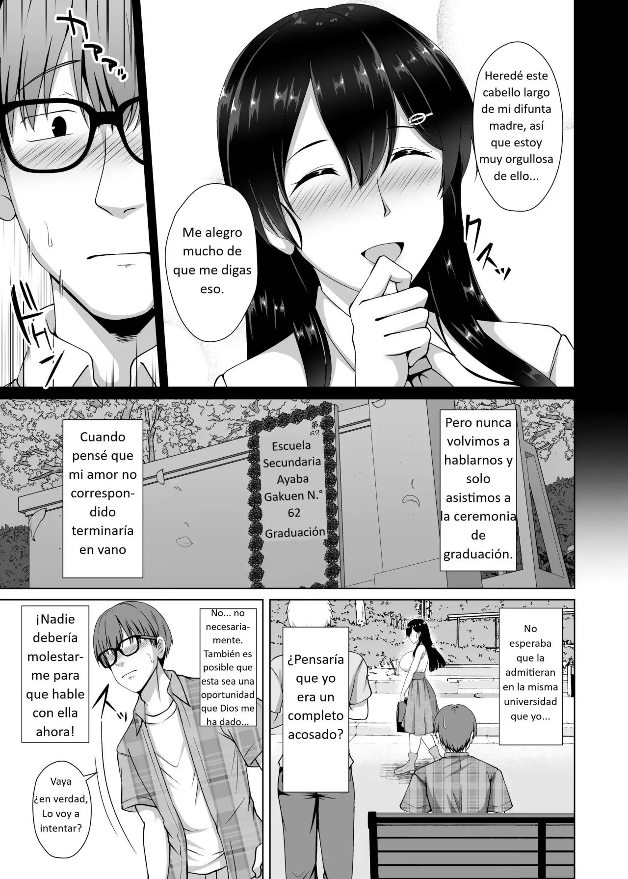 Kanojo ga Kami o Someta Wake ~Kataomoi no Seiso Kurokami Ojou-sama ga Boku no Shiranai Tokoro de Otoko no Aji o Oboeru Hanashi~ | La Razón por la que se Pintó el Cabello ~La Historia de una Joven de Cabello Negro Puro que Está Enamorada de un Hombre sin que Yo lo Sepa~ - Page 7