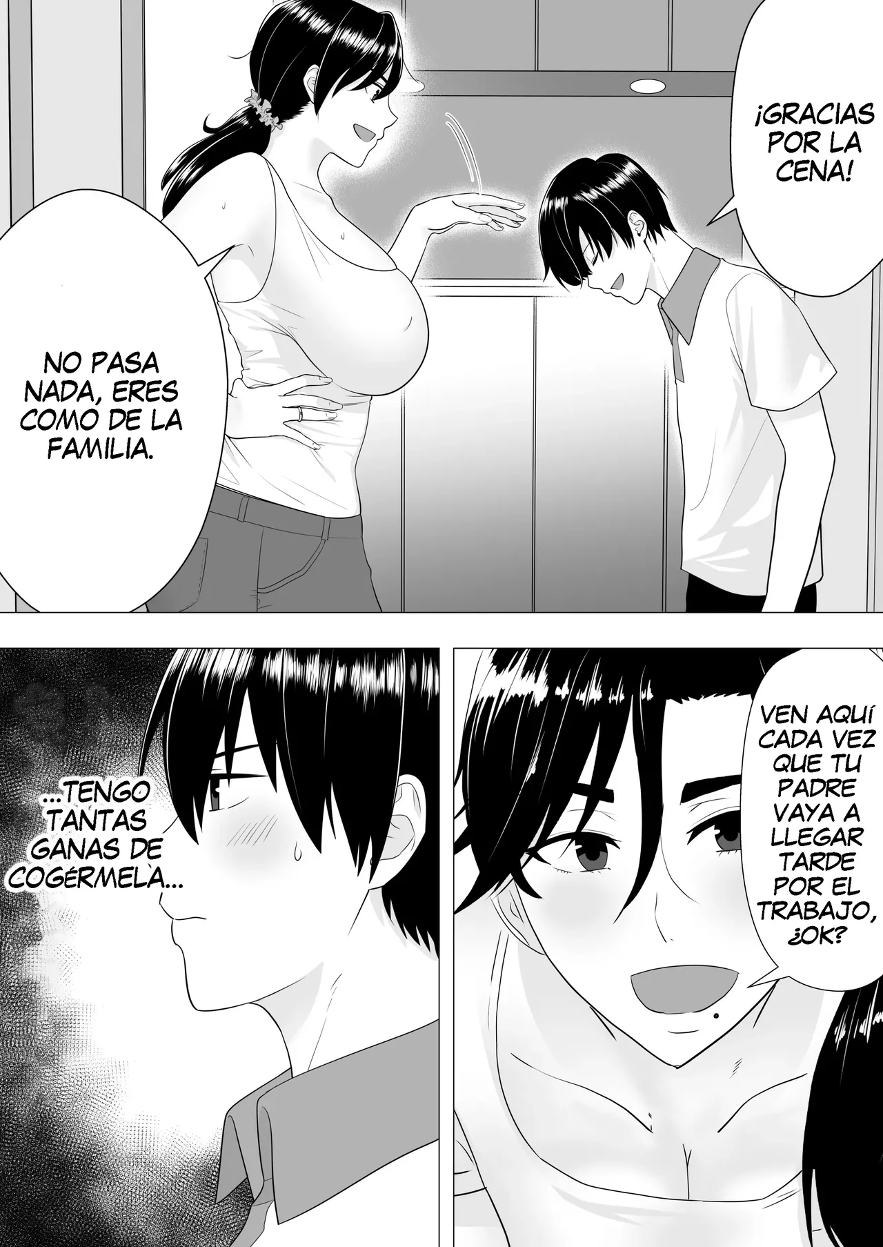 Kimottama Kaa-chan ~Genki Mama ga Boku no Dekachin ni Ochiru made~ | Una Vigorosa Madre ~Hasta Que La Enérgica Madre Caiga Ante Mi Gigante Pene~ - Page 12