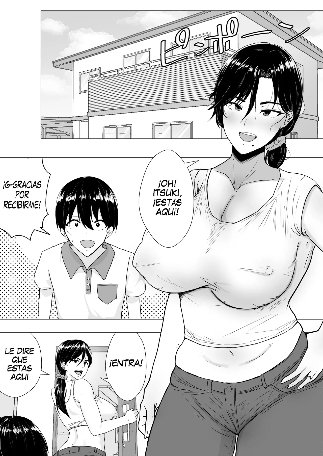 Kimottama Kaa-chan ~Genki Mama ga Boku no Dekachin ni Ochiru made~ | Una Vigorosa Madre ~Hasta Que La Enérgica Madre Caiga Ante Mi Gigante Pene~ - Page 4
