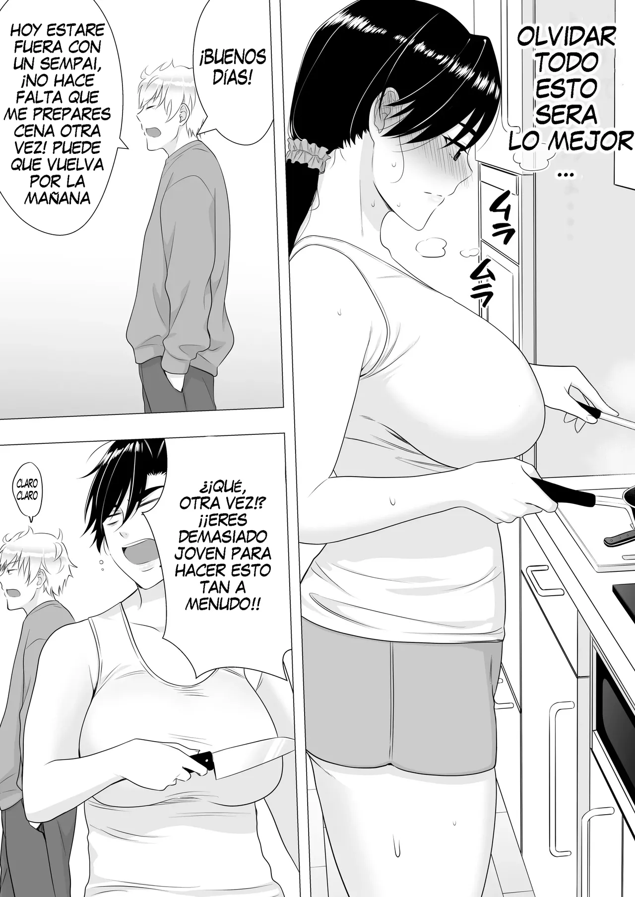 Kimottama Kaa-chan ~Genki Mama ga Boku no Dekachin ni Ochiru made~ | Una Vigorosa Madre ~Hasta Que La Enérgica Madre Caiga Ante Mi Gigante Pene~ - Page 41