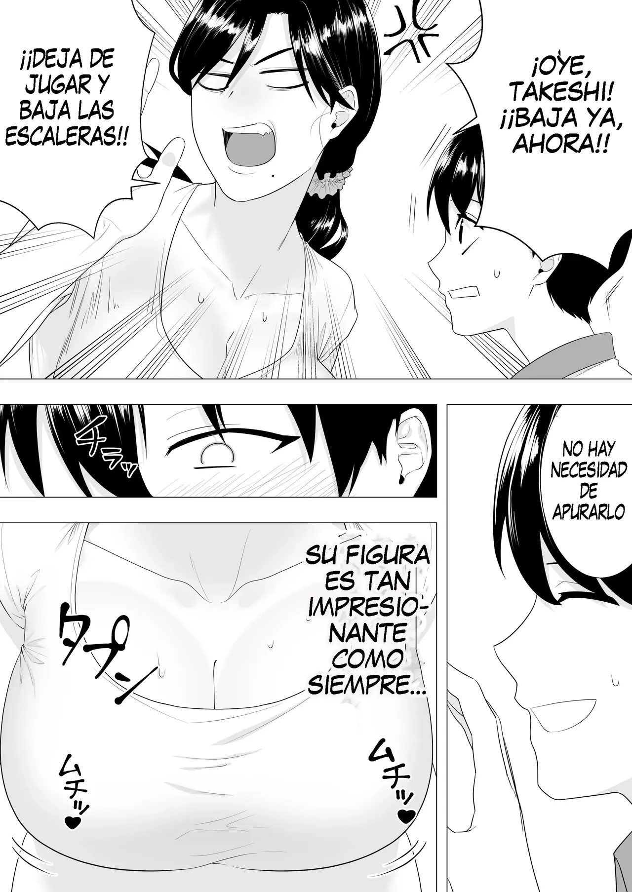 Kimottama Kaa-chan ~Genki Mama ga Boku no Dekachin ni Ochiru made~ | Una Vigorosa Madre ~Hasta Que La Enérgica Madre Caiga Ante Mi Gigante Pene~ - Page 5