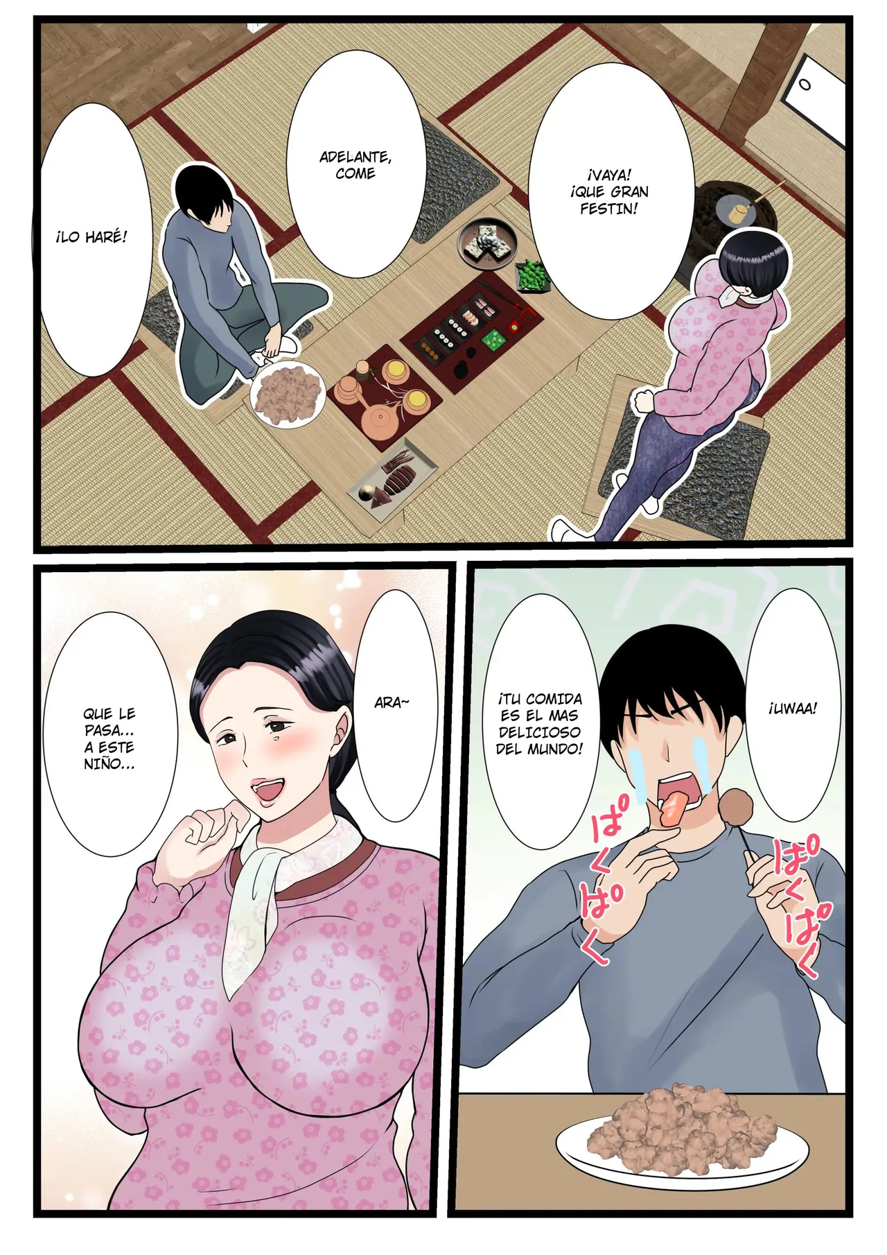 Musuko o Muramura sa Seru Inaka no Okaasan ~Haha no Furusato Ma Rei Ko wa Attakai~ | Una Madre Rural Pone Cachondo a su Hijo ~El Coño de mi Madre Está Caliente~ - Page 6