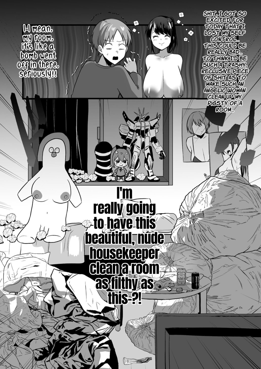 Hitozuma Kaseifu-san ga Hikikomori de Motenai Boku ni Yasashiku Shite kureta | Naked Housework Agency ~The Married Housekeeper Treated Shut-in Uncool Me So Very Kindly~ - Page 9